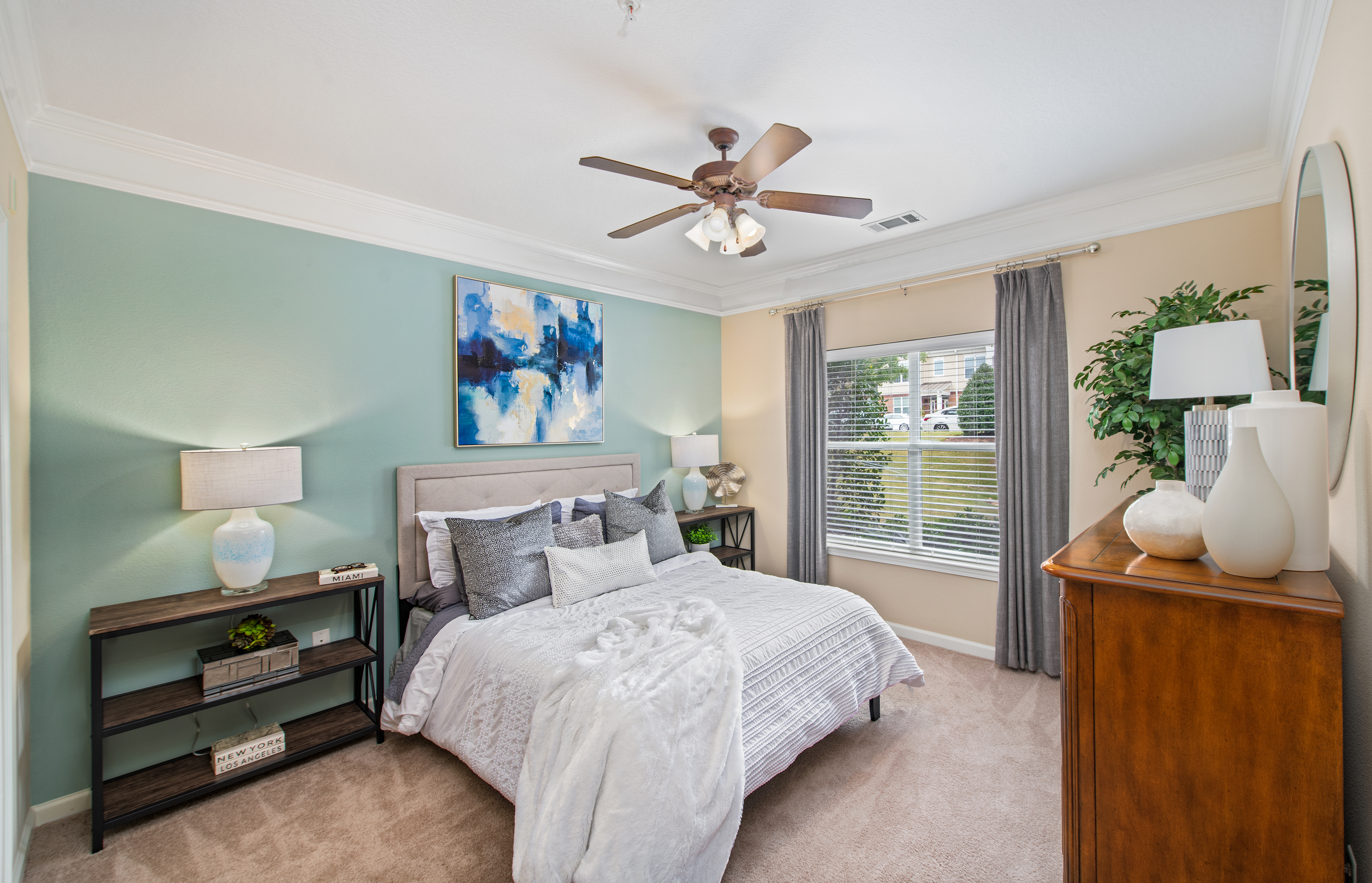 Bedroom at MAA Brierdale luxury apartment homes in Raleigh, NC