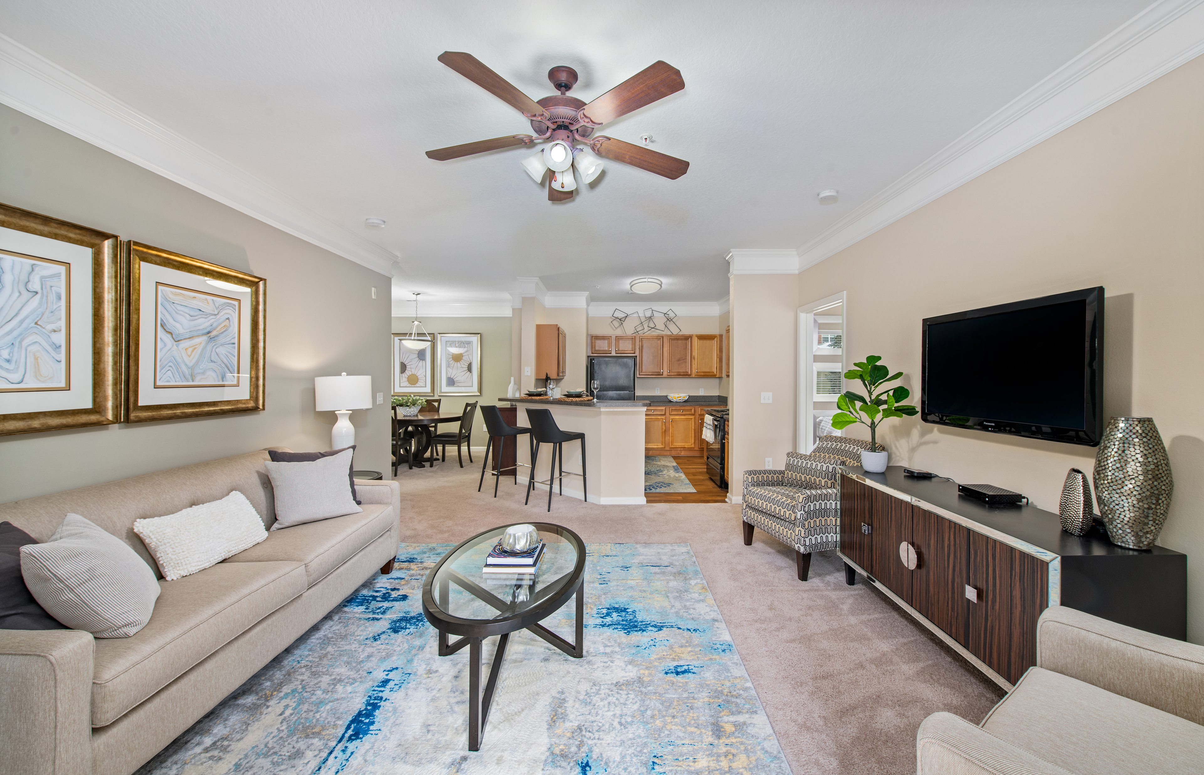 Living area at MAA Brierdale luxury apartment homes in Raleigh, NC