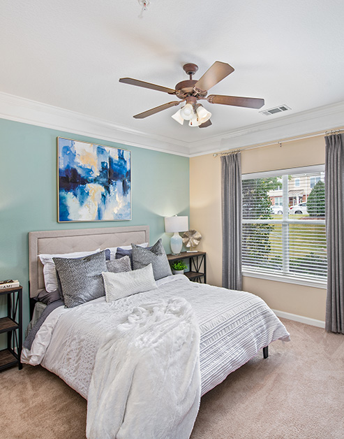 Bedroom at MAA Brierdale luxury apartment homes in Raleigh, NC