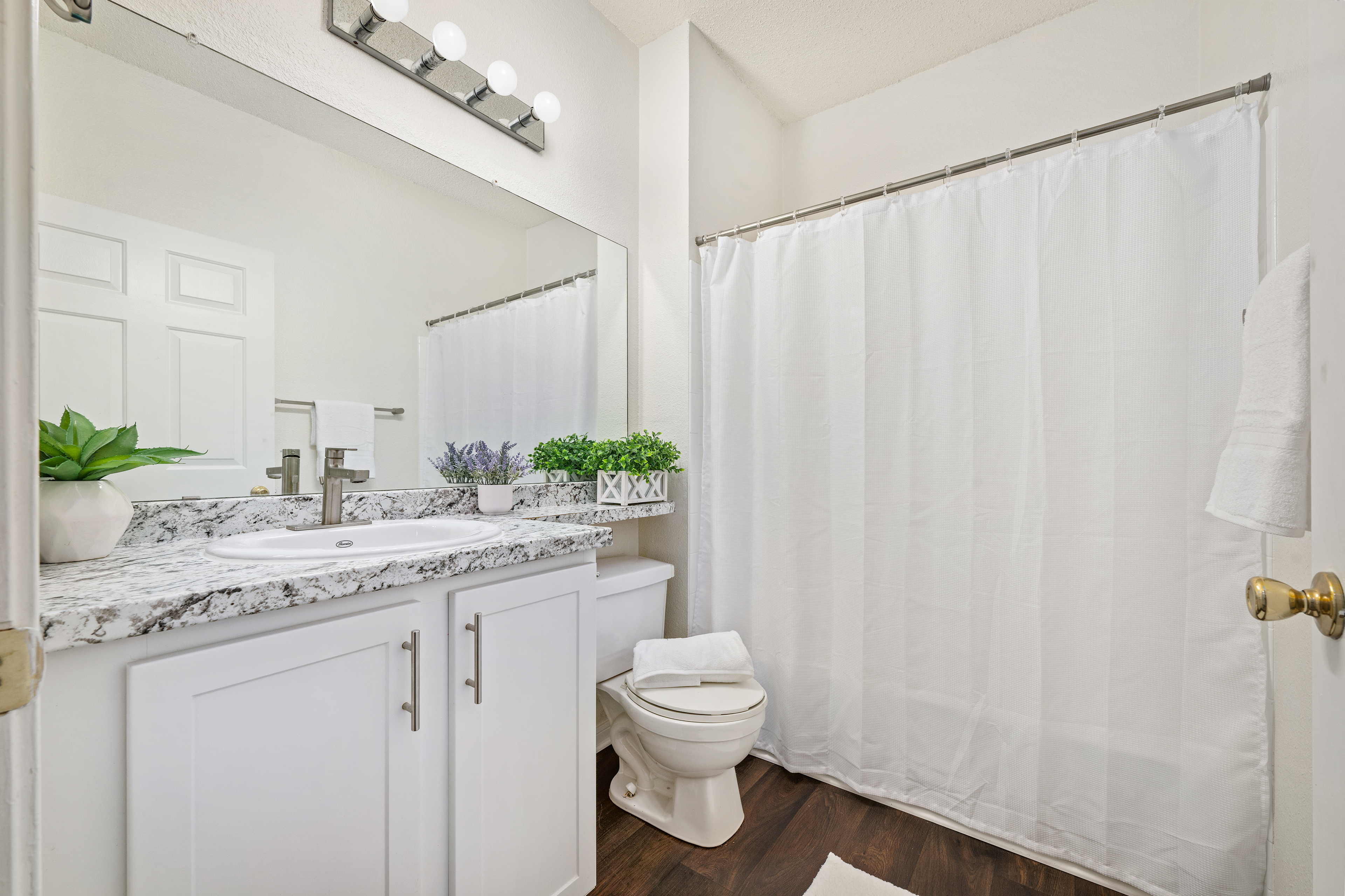 Bathroom at MAA Crabtree luxury apartment homes in Raleigh, NC