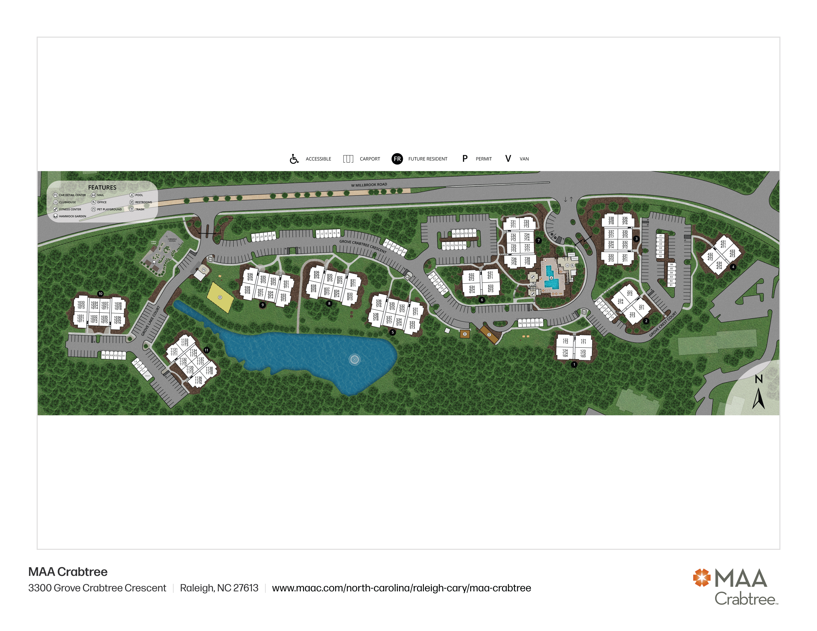 Property Map at MAA Crabtree