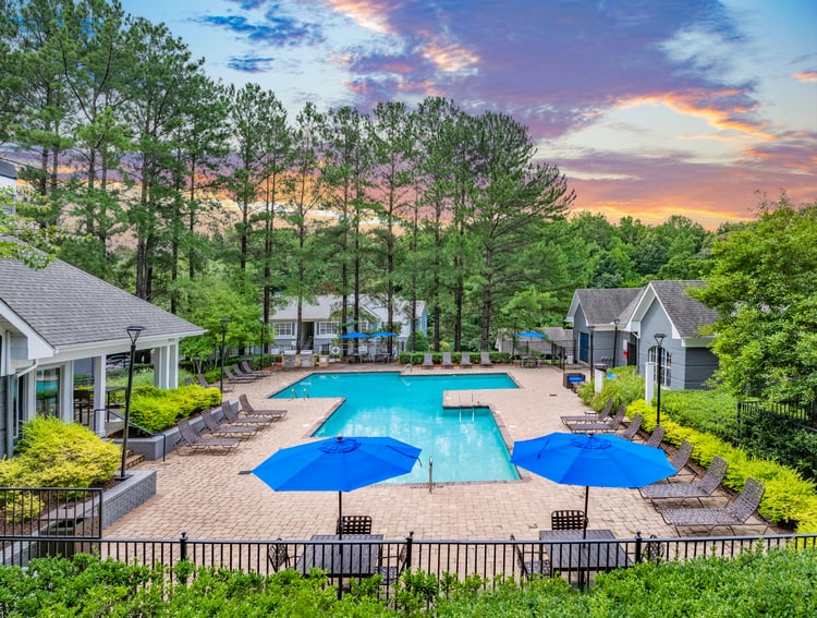 Pool at MAA Crabtree luxury apartment homes in Raleigh, NC