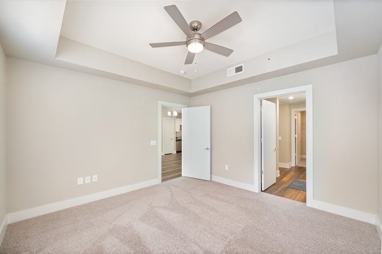 Bedroom at MAA Hue luxury apartment homes in Raleigh, NC
