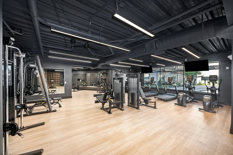 Fitness center at MAA Hue luxury apartment homes in Raleigh, NC