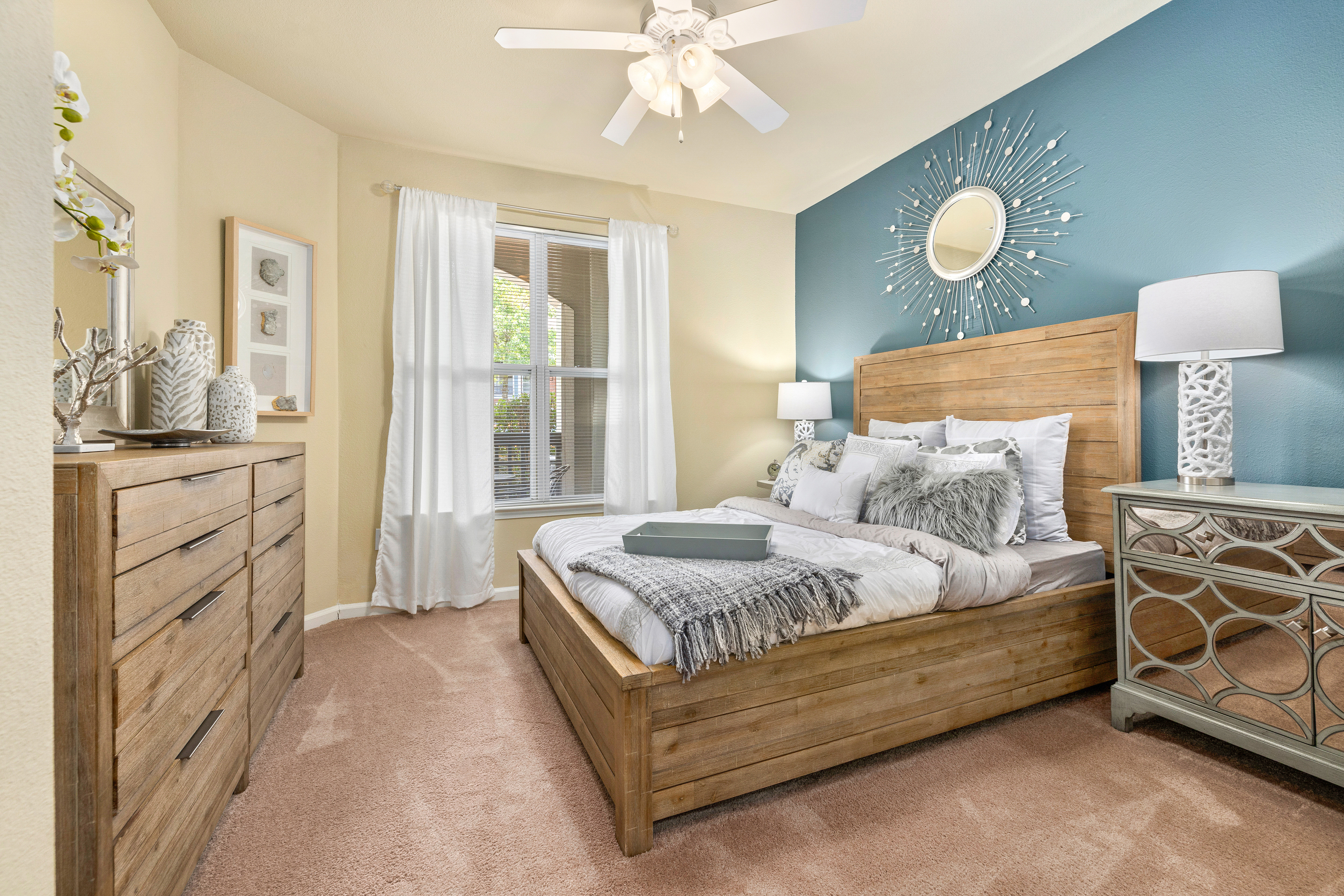 Bedroom at MAA Providence luxury apartment homes in Raleigh, NC