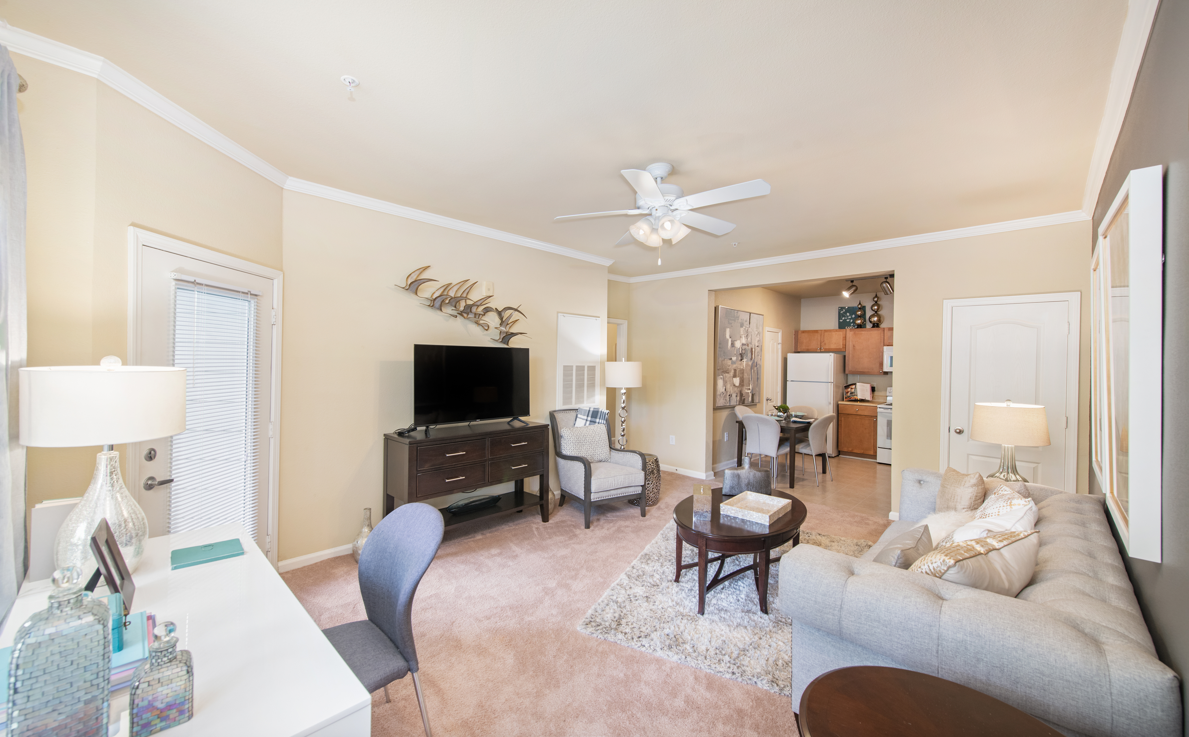 Living room at MAA Providence luxury apartment homes in Raleigh, NC