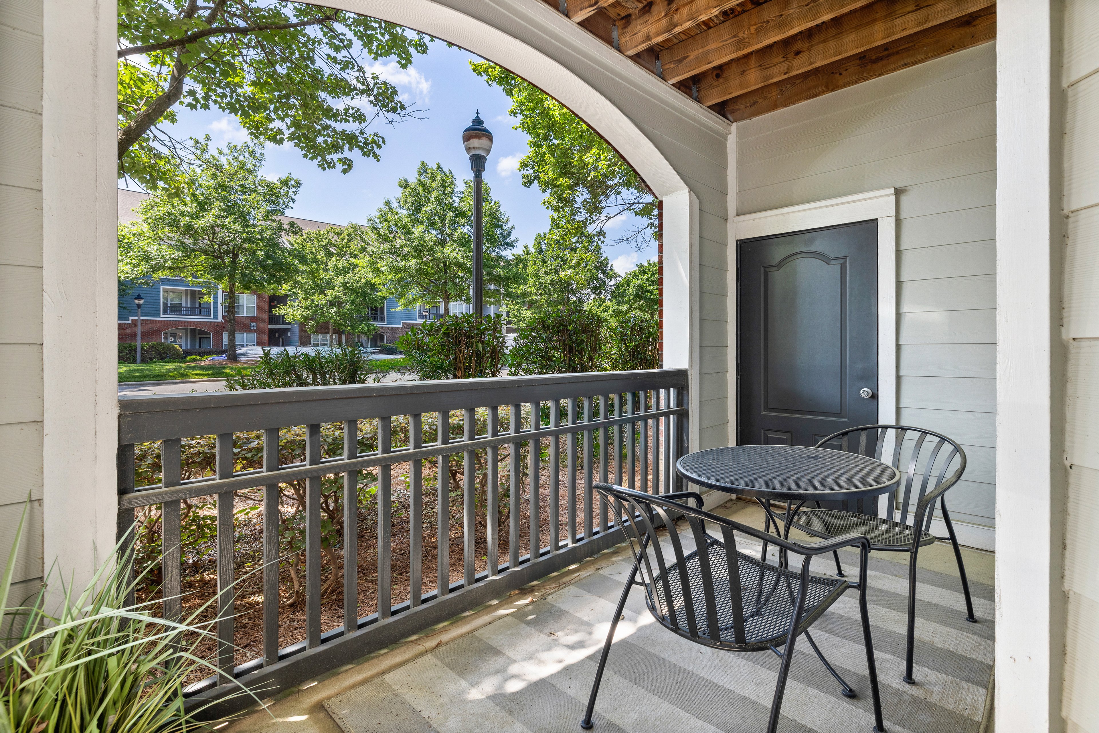 Patio at MAA Providence luxury apartment homes in Raleigh, NC