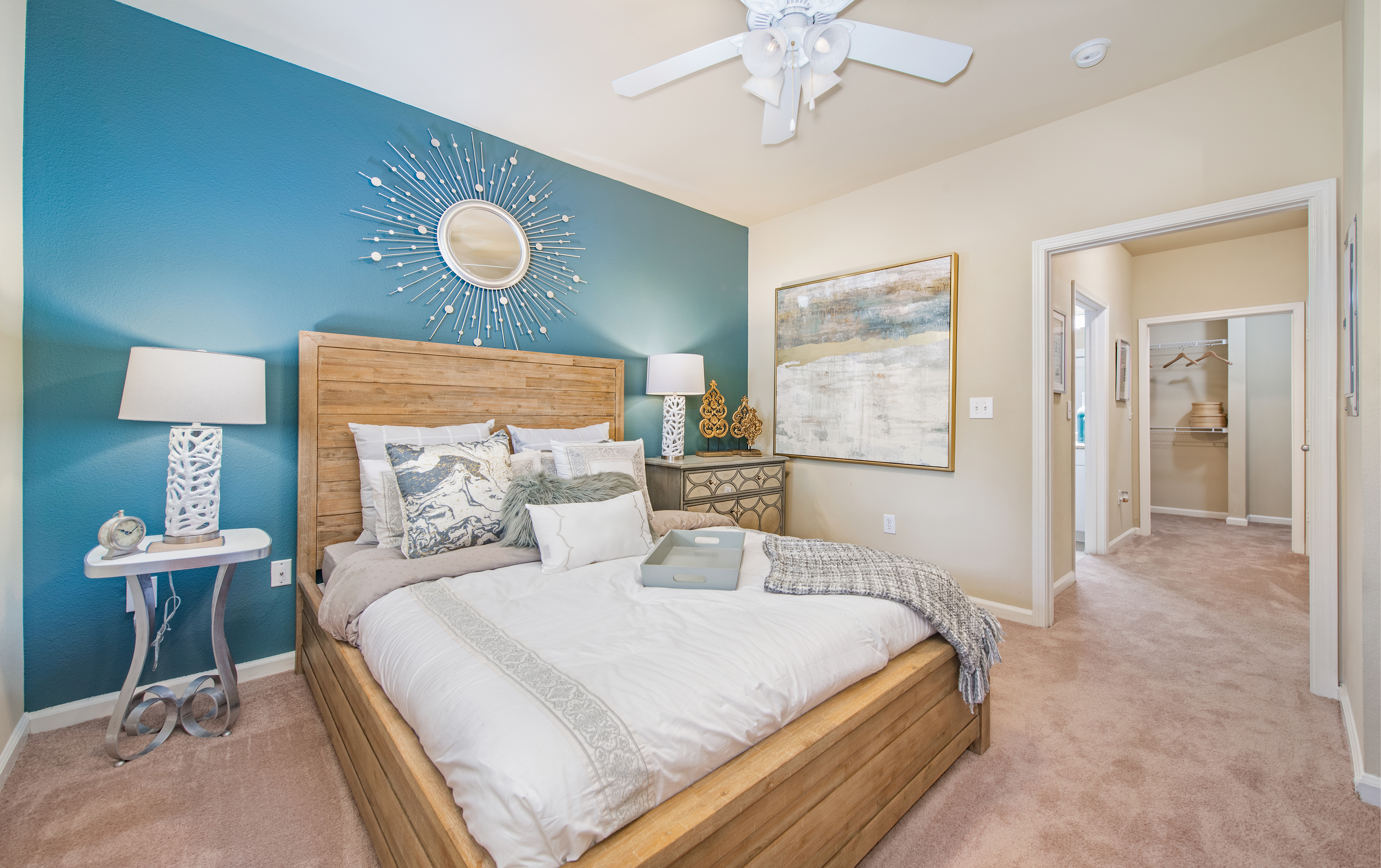 Model Unit Bedroom at MAA Providence in Raleigh, NC
