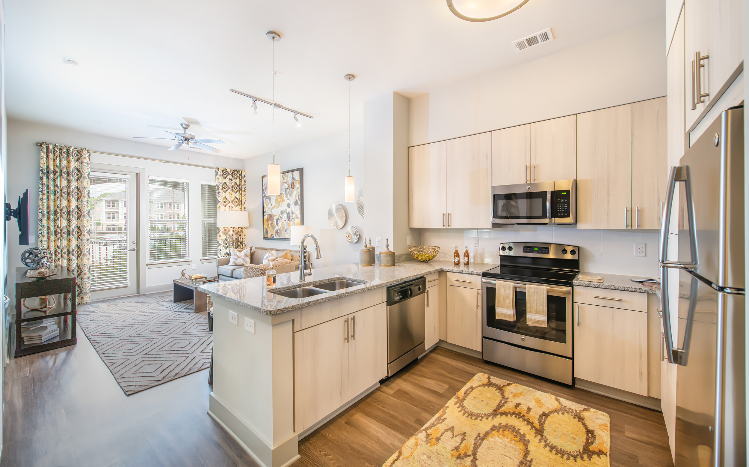 Kitchen 2 at MAA Wade Park luxury apartment homes in Raleigh, NC