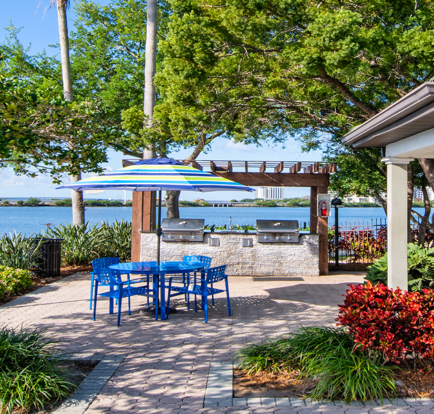 Patio with outdoor grill