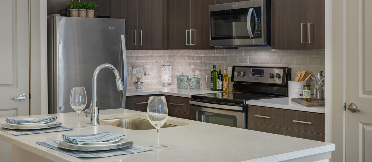 Model Kitchen at MAA 1201 Midtown luxury apartment homes in Mt. Pleasant, SC