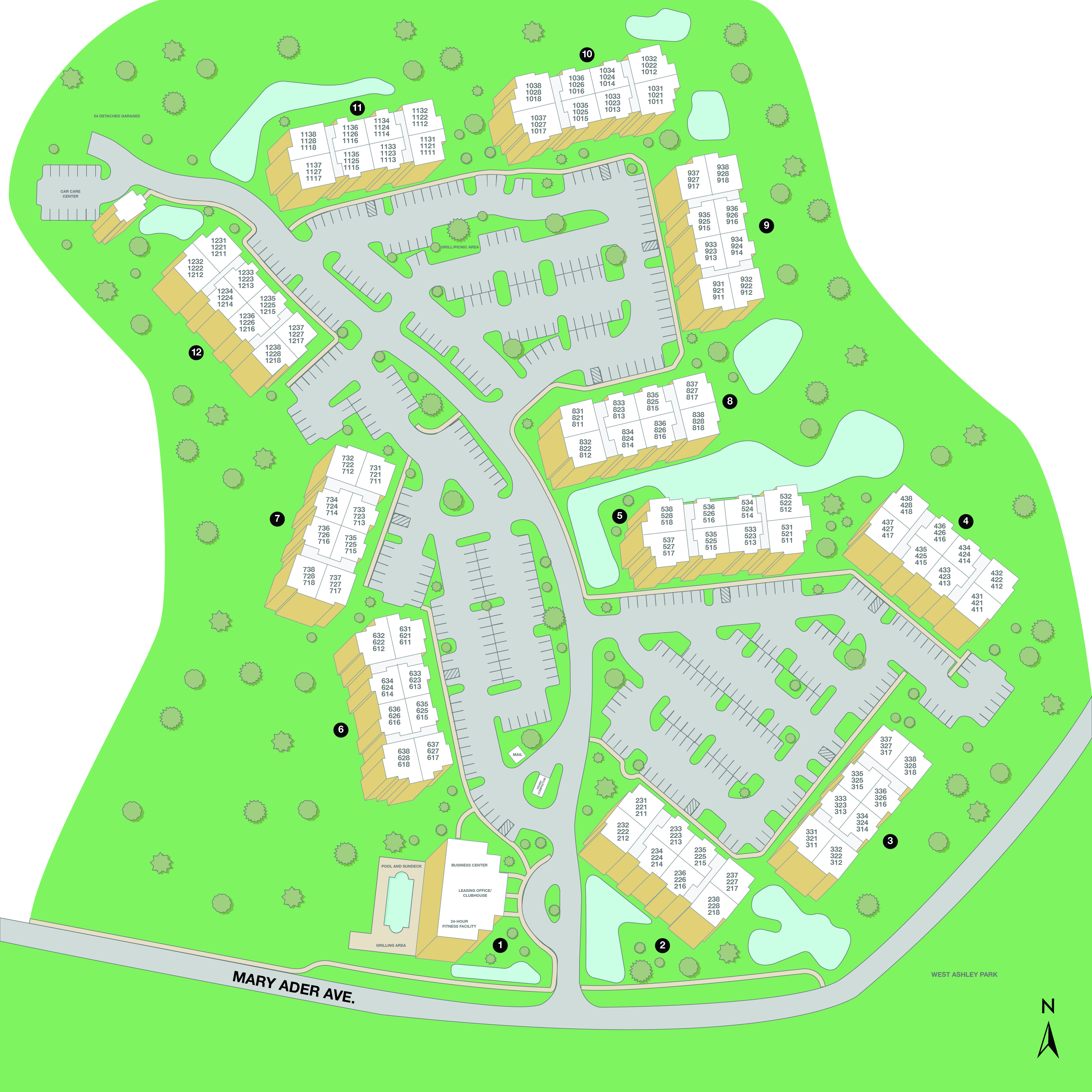 MAA Cypress Cove Sitemap