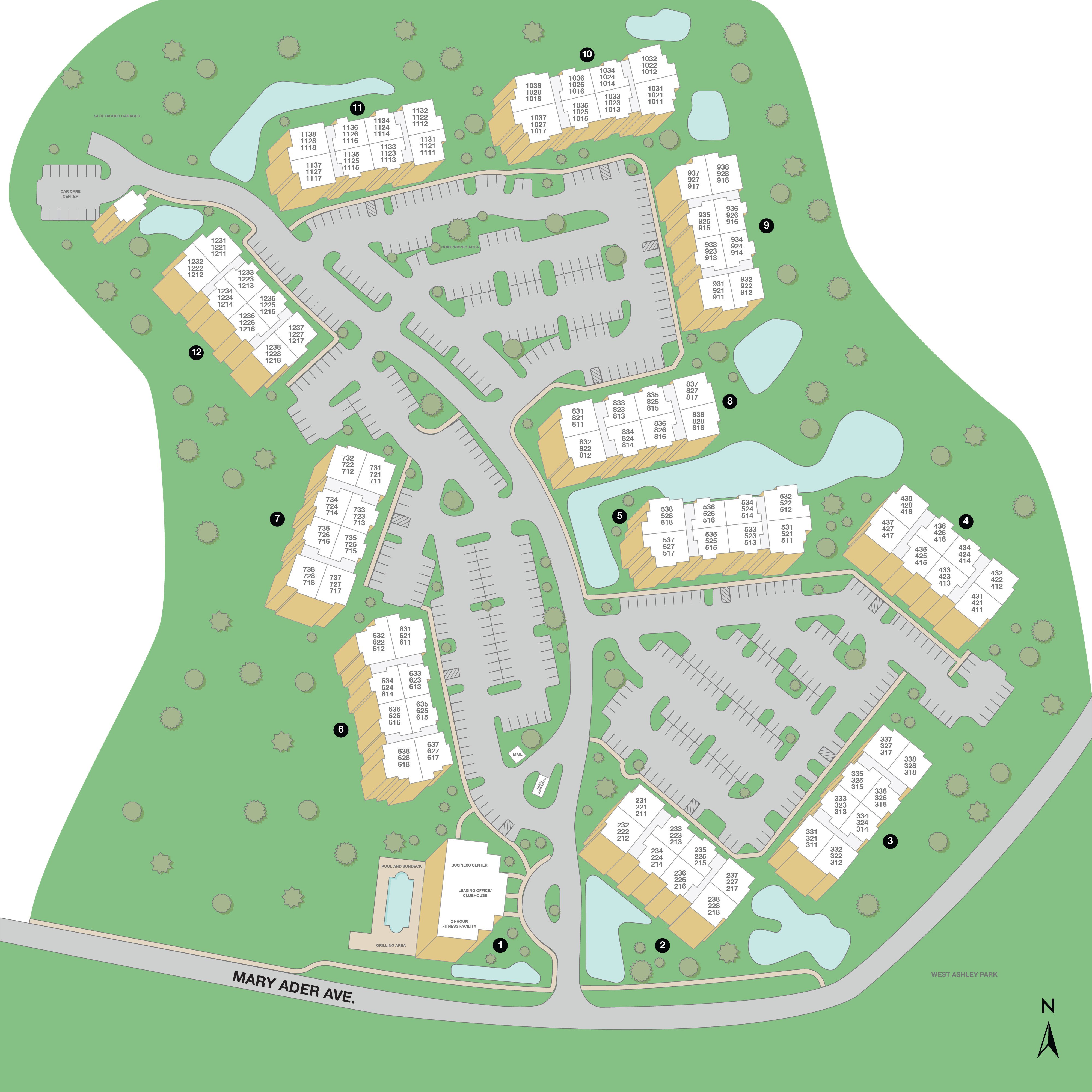 MAA Cypress Cove Sitemap