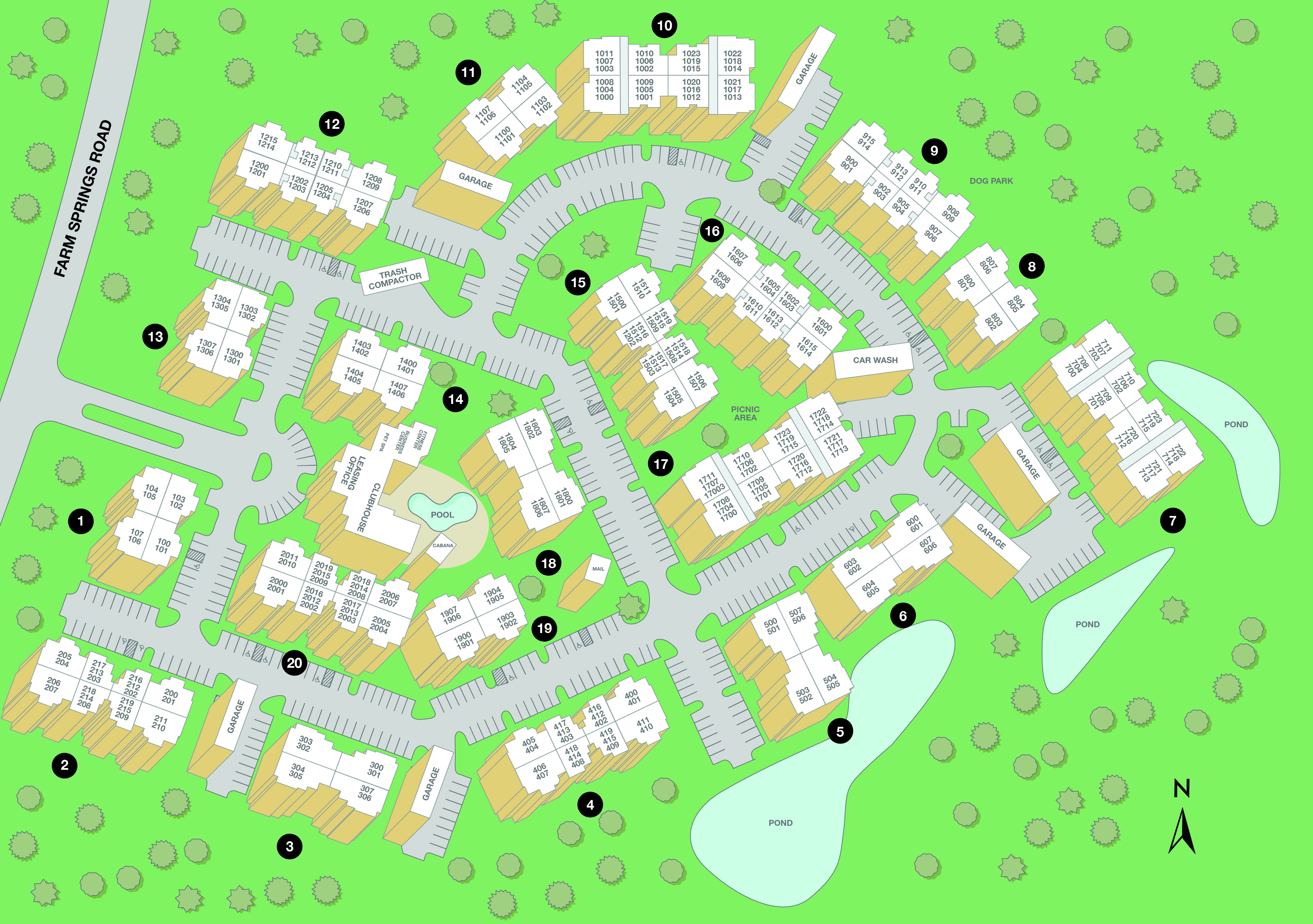 MAA Farm Springs Property Sitemap