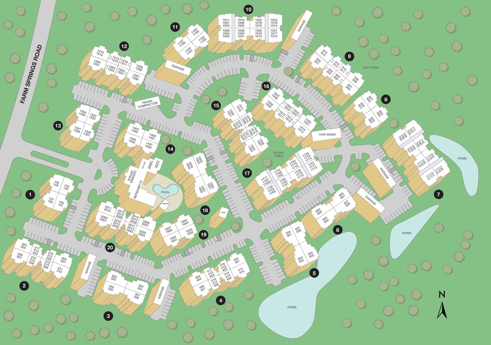 MAA Farm Springs Property Sitemap