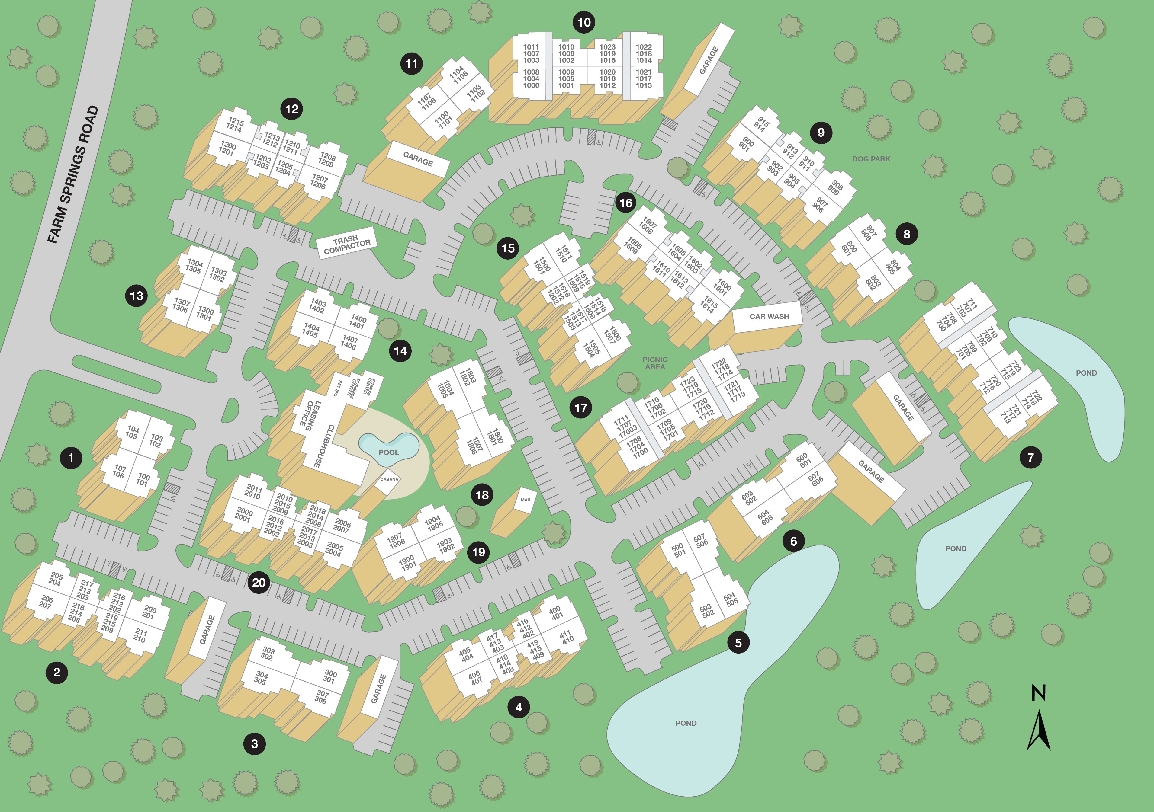 MAA Farm Springs Property Sitemap