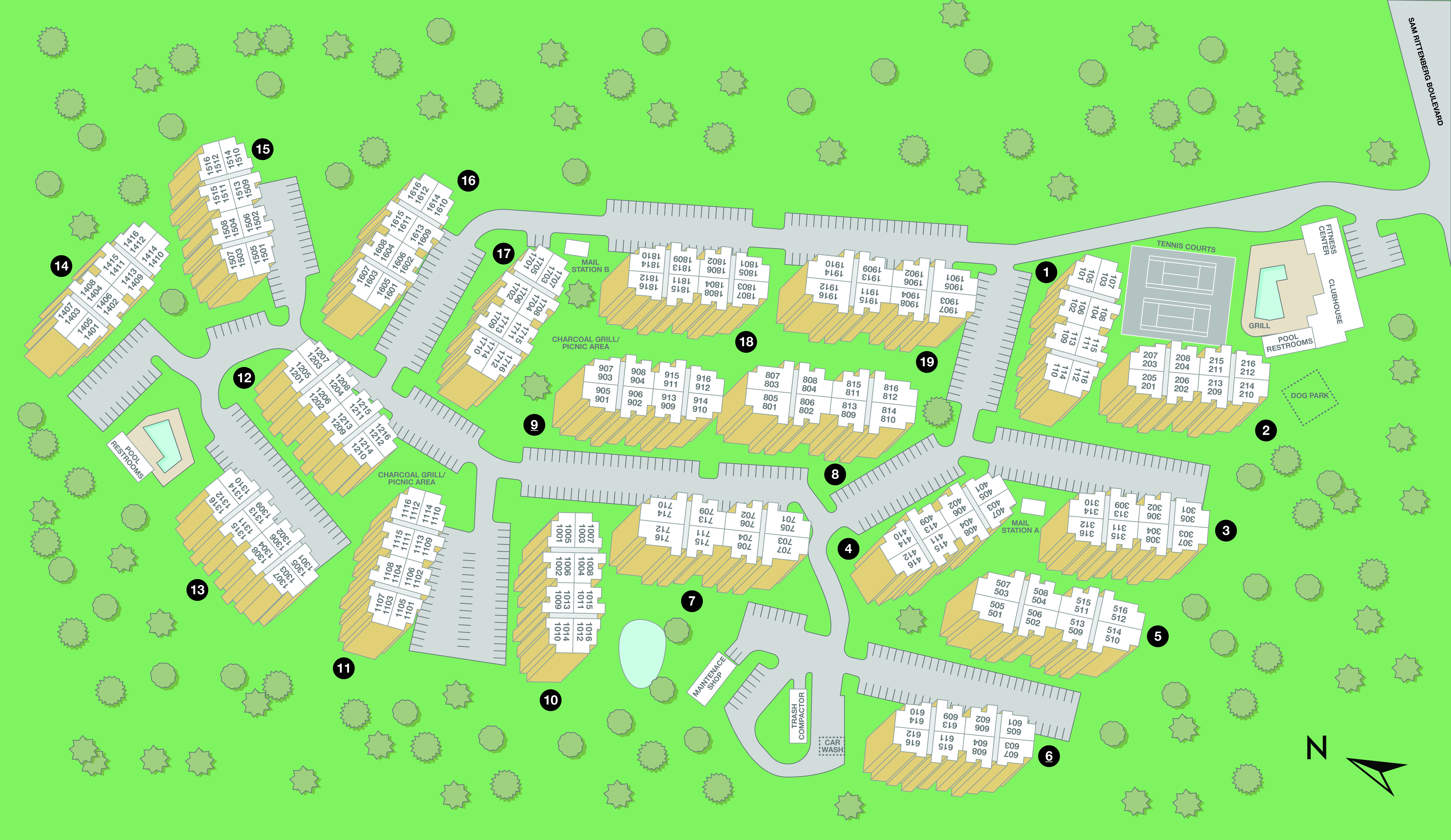 MAA Hampton Pointe Sitemap