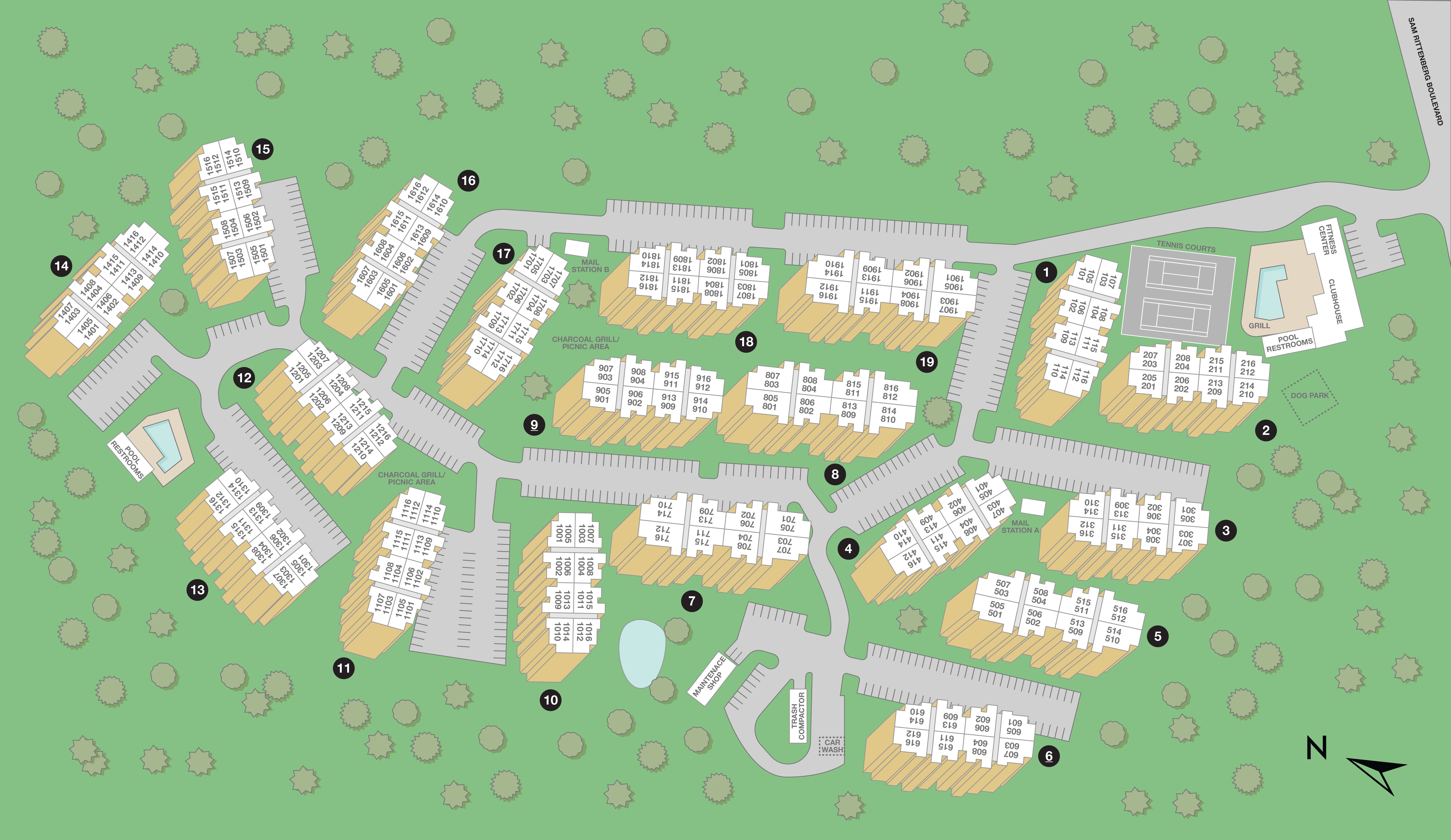 MAA Hampton Pointe Sitemap