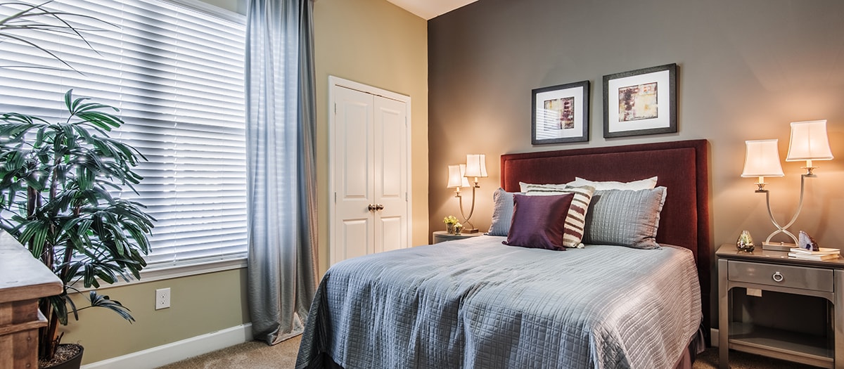 Bedroom at MAA River's Walk luxury apartment homes in Mt. Pleasant, SC