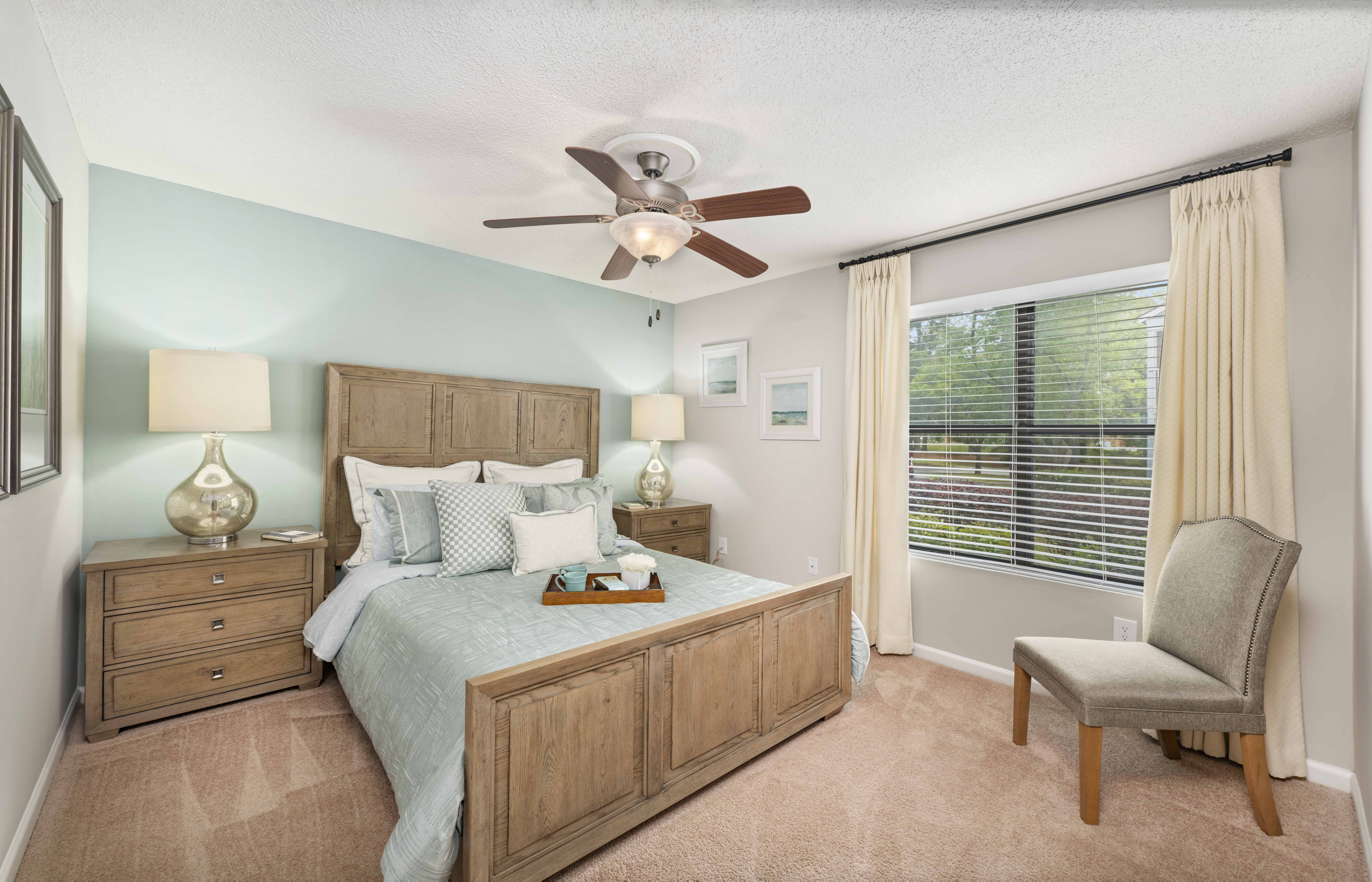 Bedroom at MAA Waters Edge luxury apartment homes in Summerville, SC