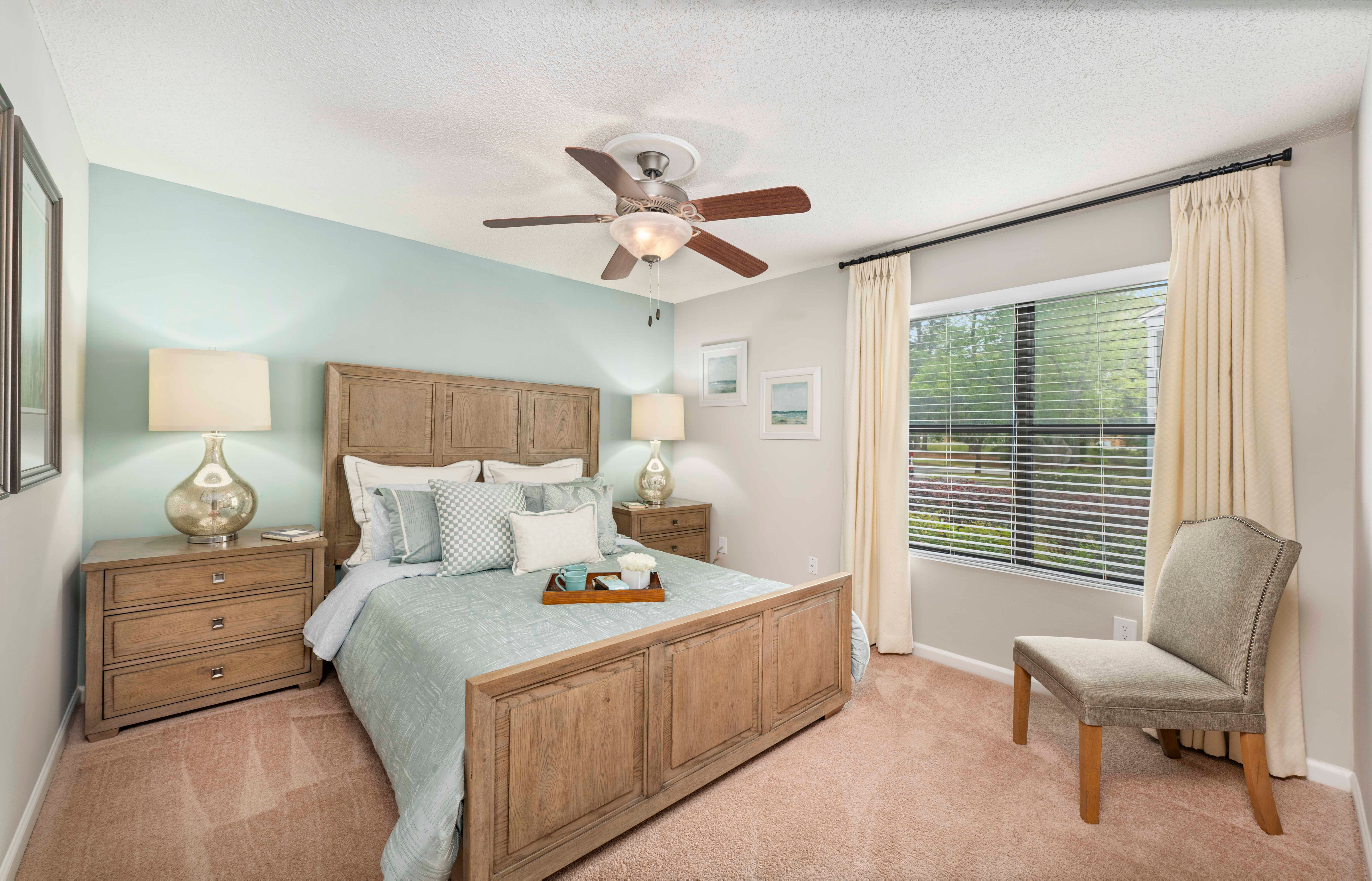 Bedroom at MAA Waters Edge luxury apartment homes in Summerville, SC