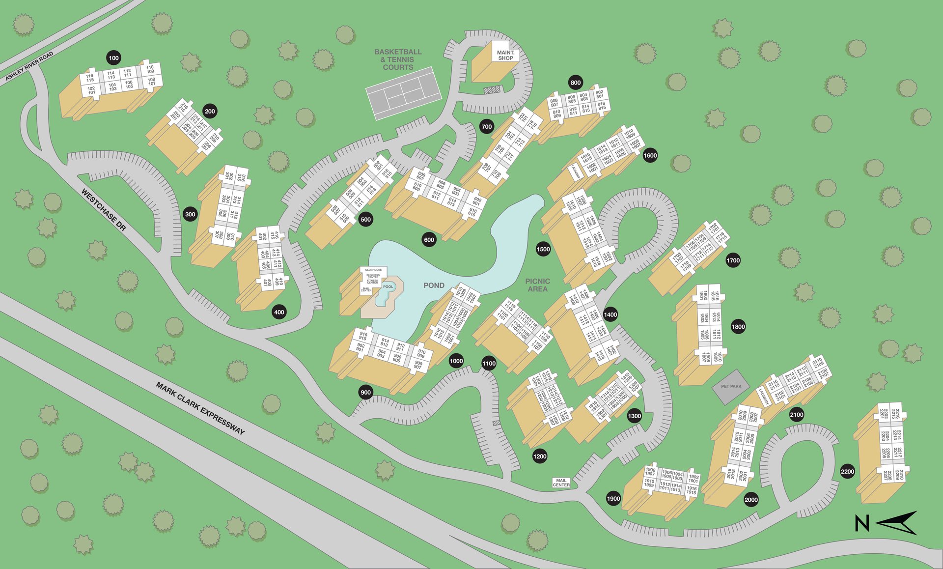MAA Westchase Sitemap