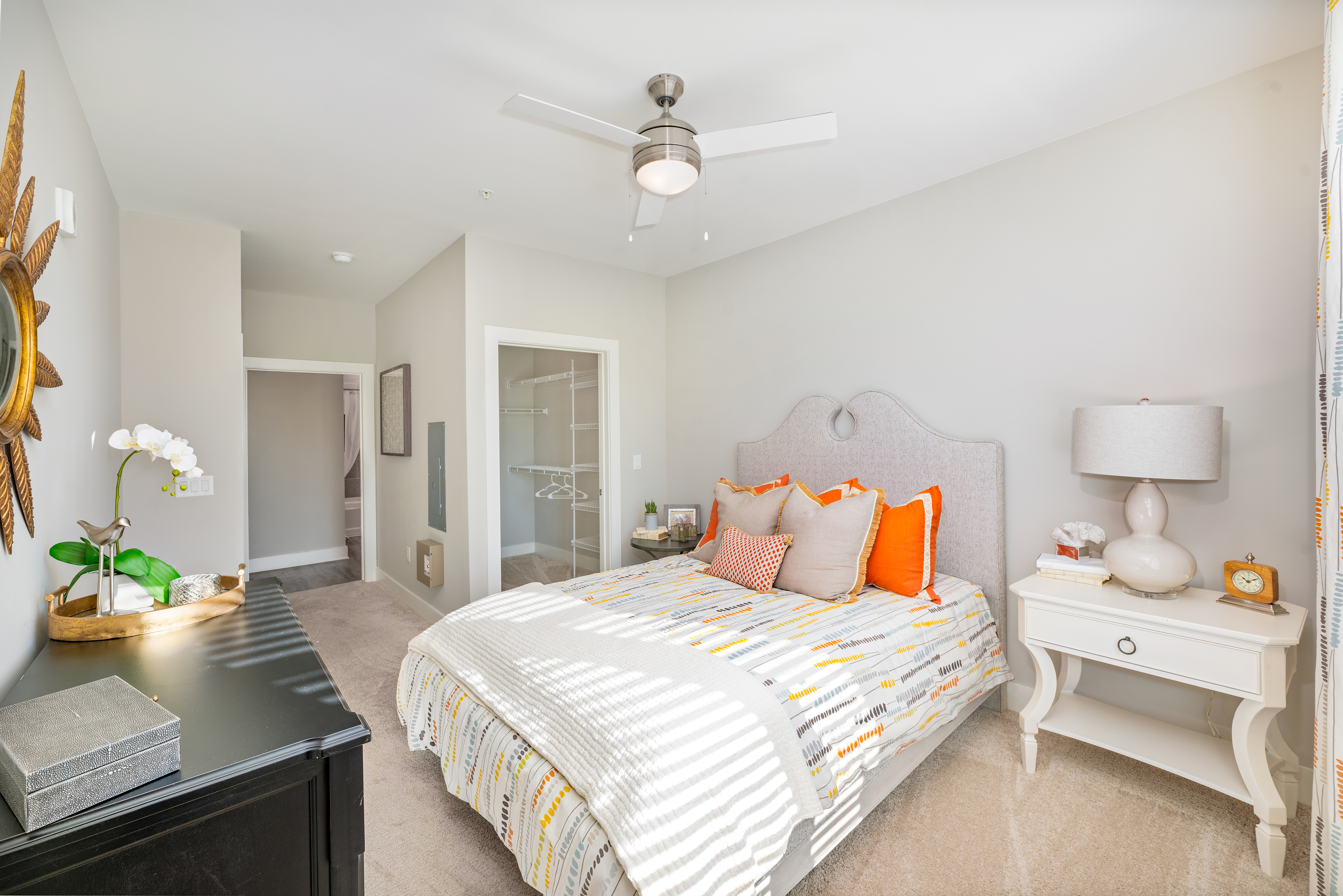 Bedroom at MAA Greene luxury apartment homes in Greenville, SC