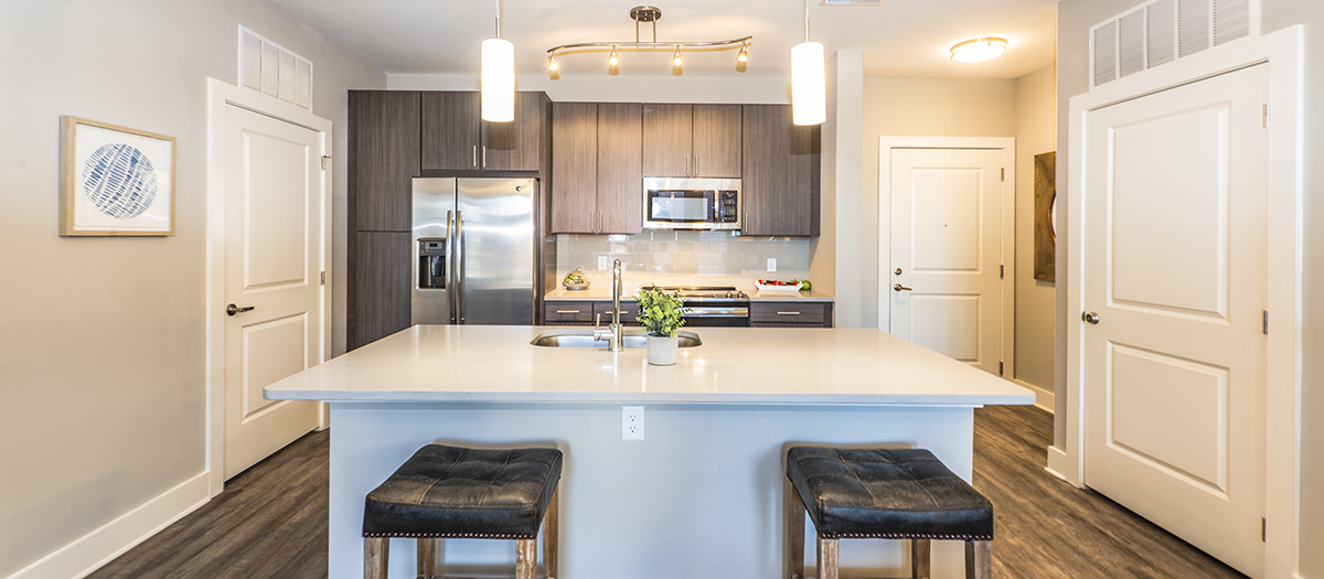 Kitchen 2 at MAA Greene luxury apartment homes in Greenville, SC