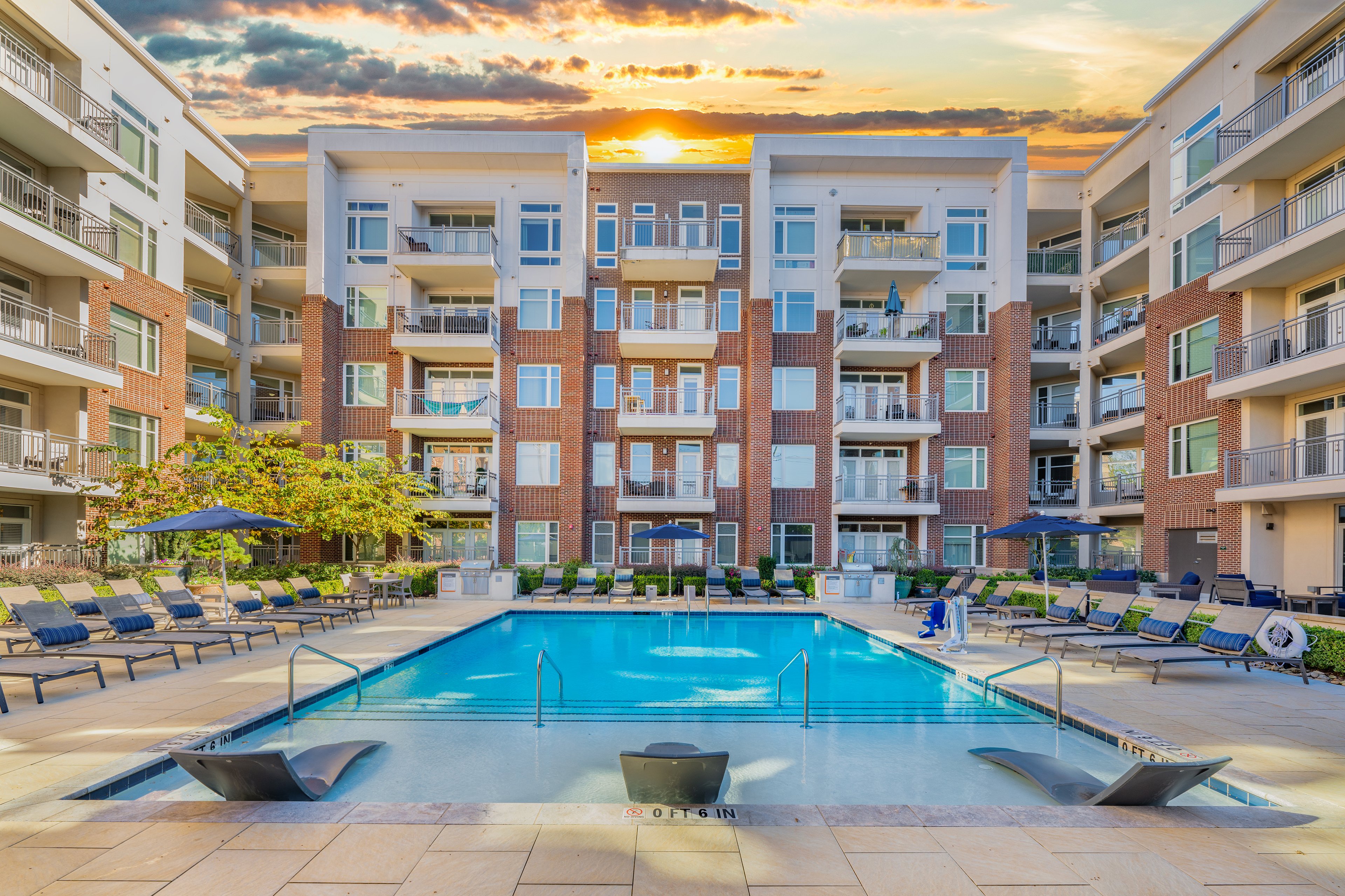 Pool at MAA Greene luxury apartment homes in Greenville, SC