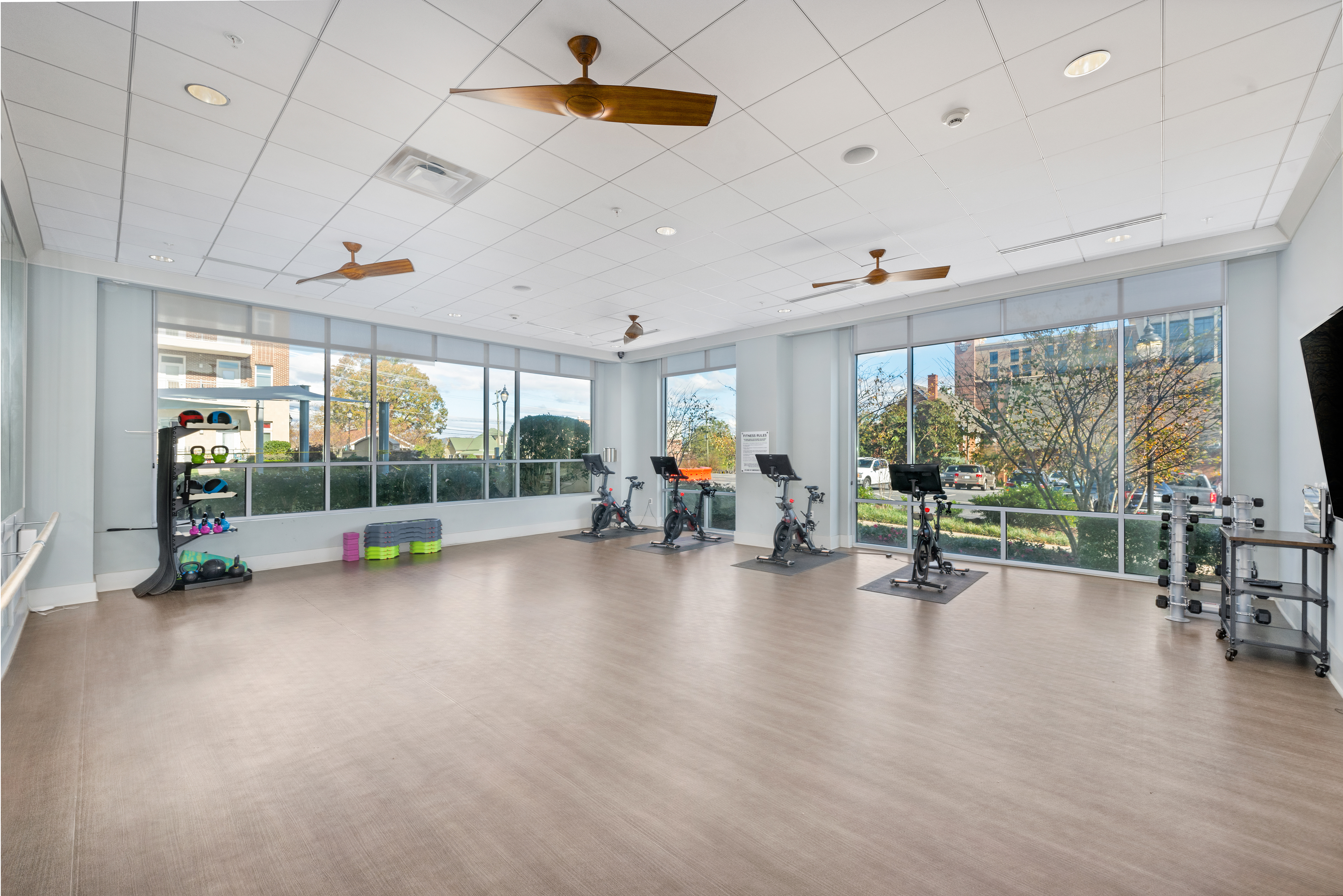 Spin room at MAA Greene luxury apartment homes in Greenville, SC
