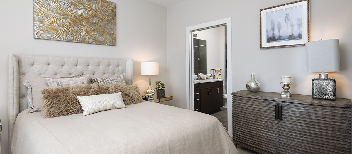 Model Master Bedroom at MAA Innovation luxury apartment homes in Greenville, SC