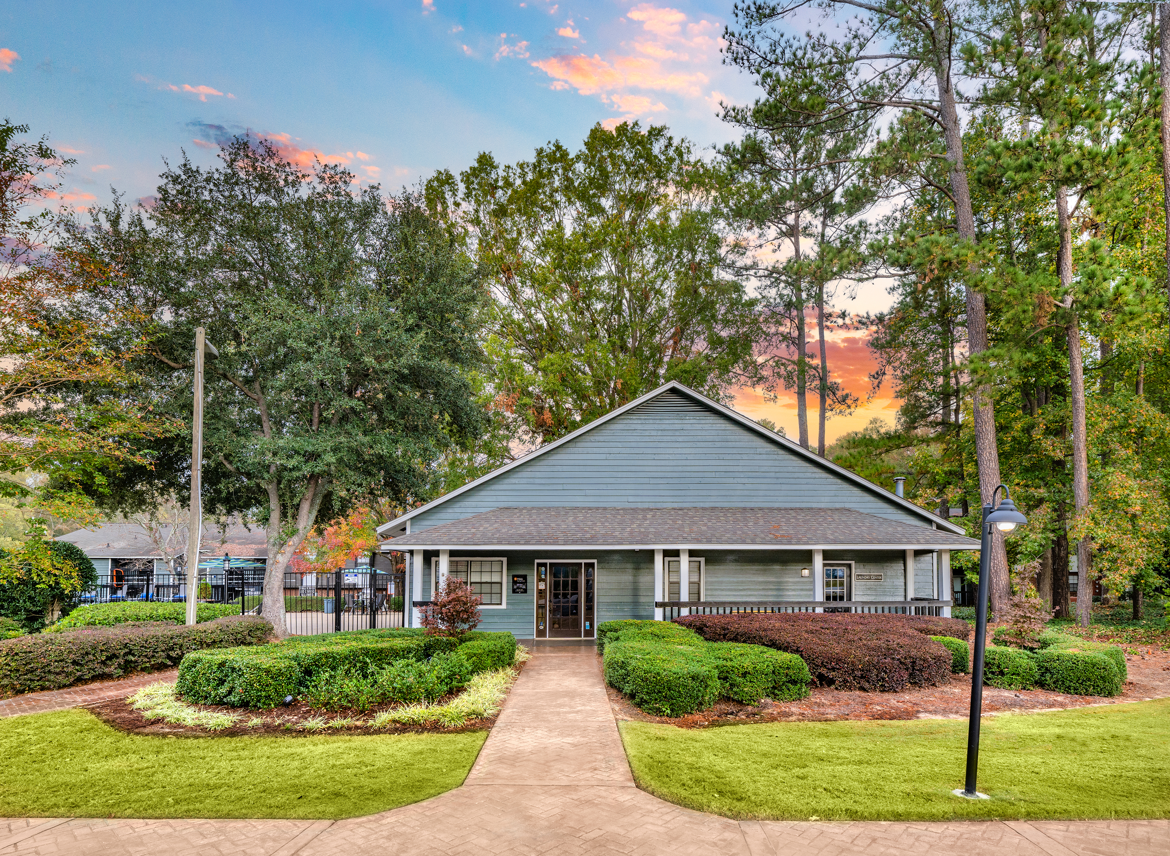 Leasing exterior at MAA Spring Creek luxury apartment homes in Simpsonville, SC