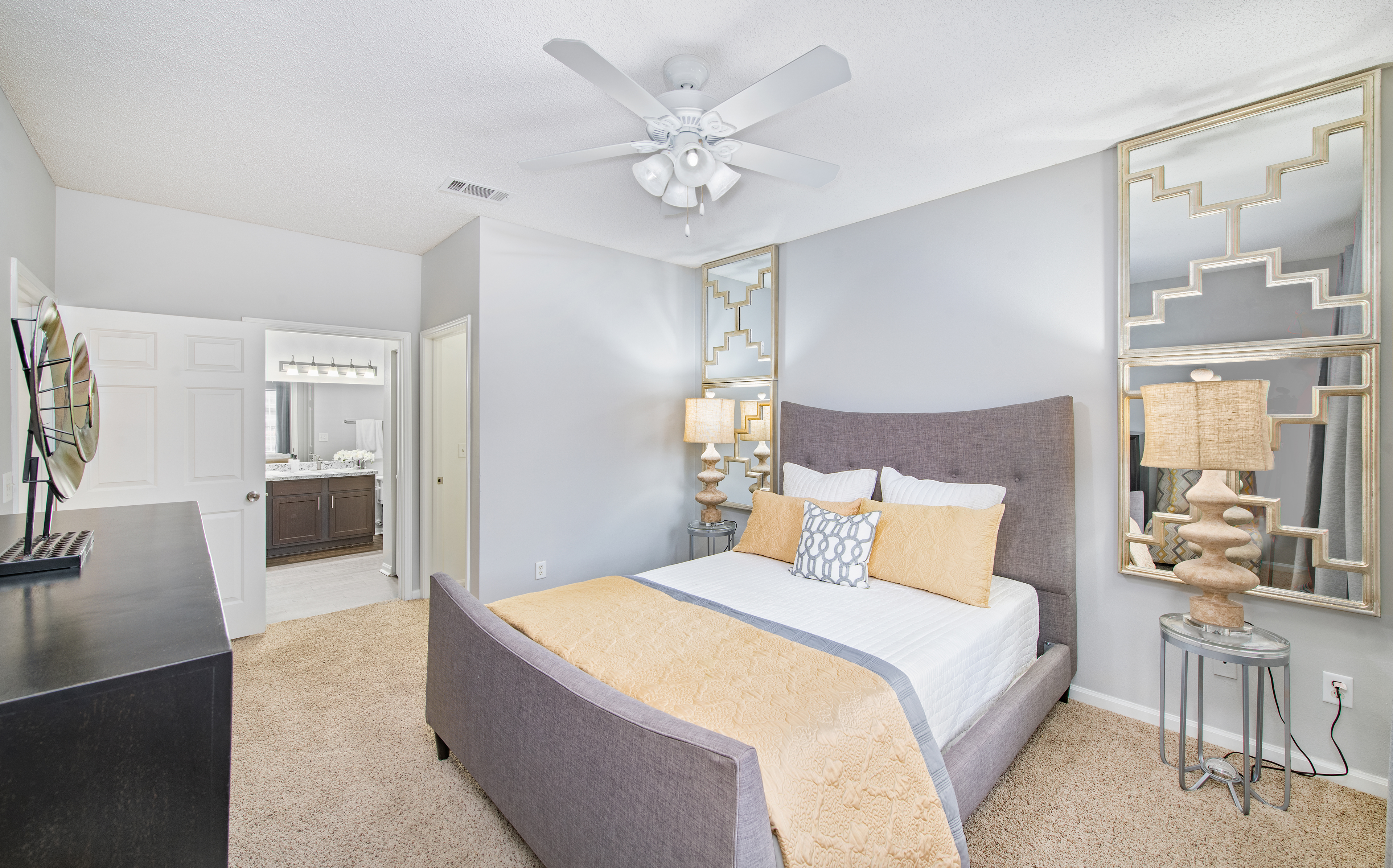 Bedroom at MAA Dexter Lake luxury apartment homes in Cordova, TN