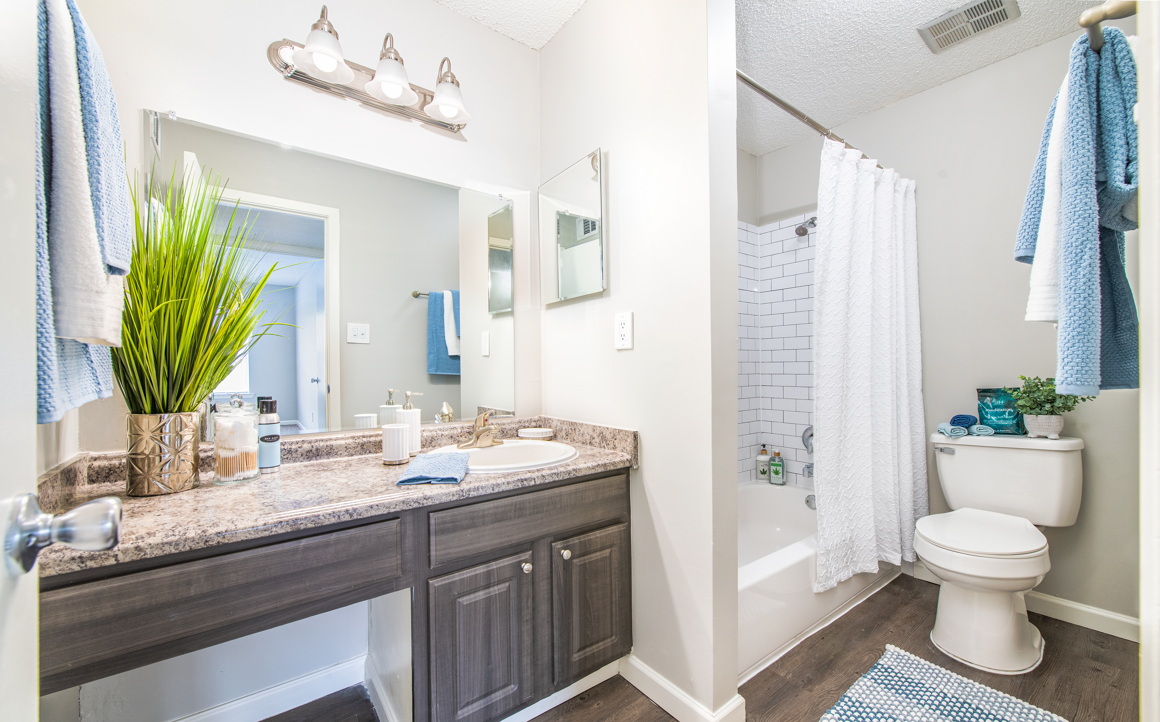 Bathroom at MAA Kirby Station luxury apartment homes in Memphis, TN