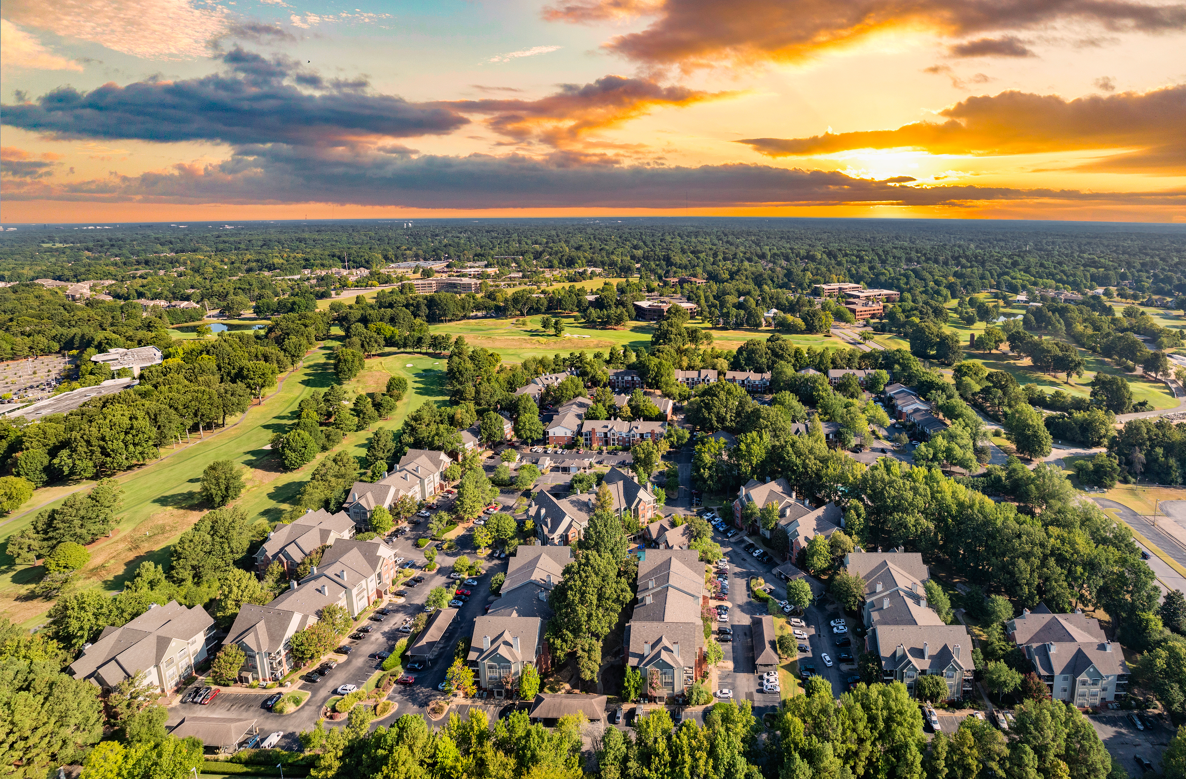 Property Aerial at MAA Southwind luxury apartment homes in Memphis, TN