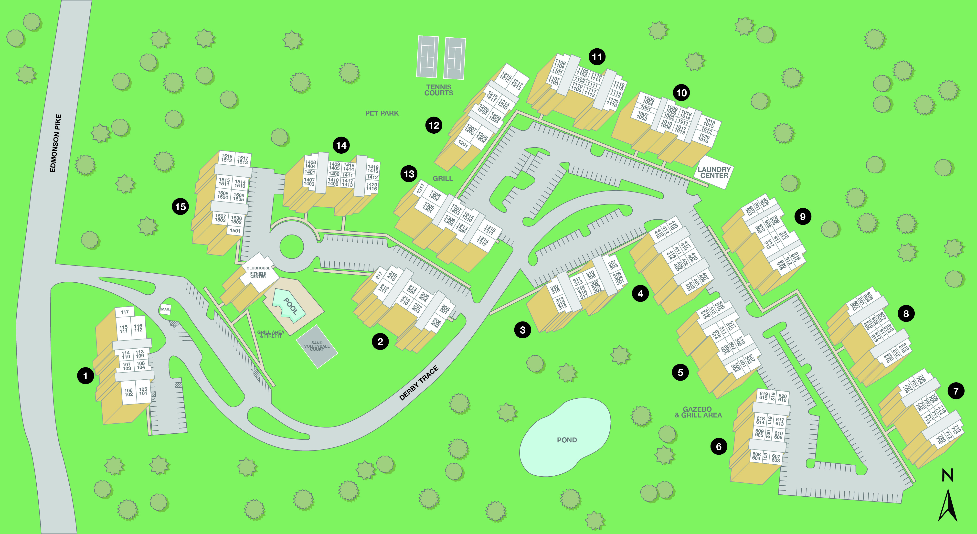 Property map of MAA Brentwood luxury apartments in Nashville, TN