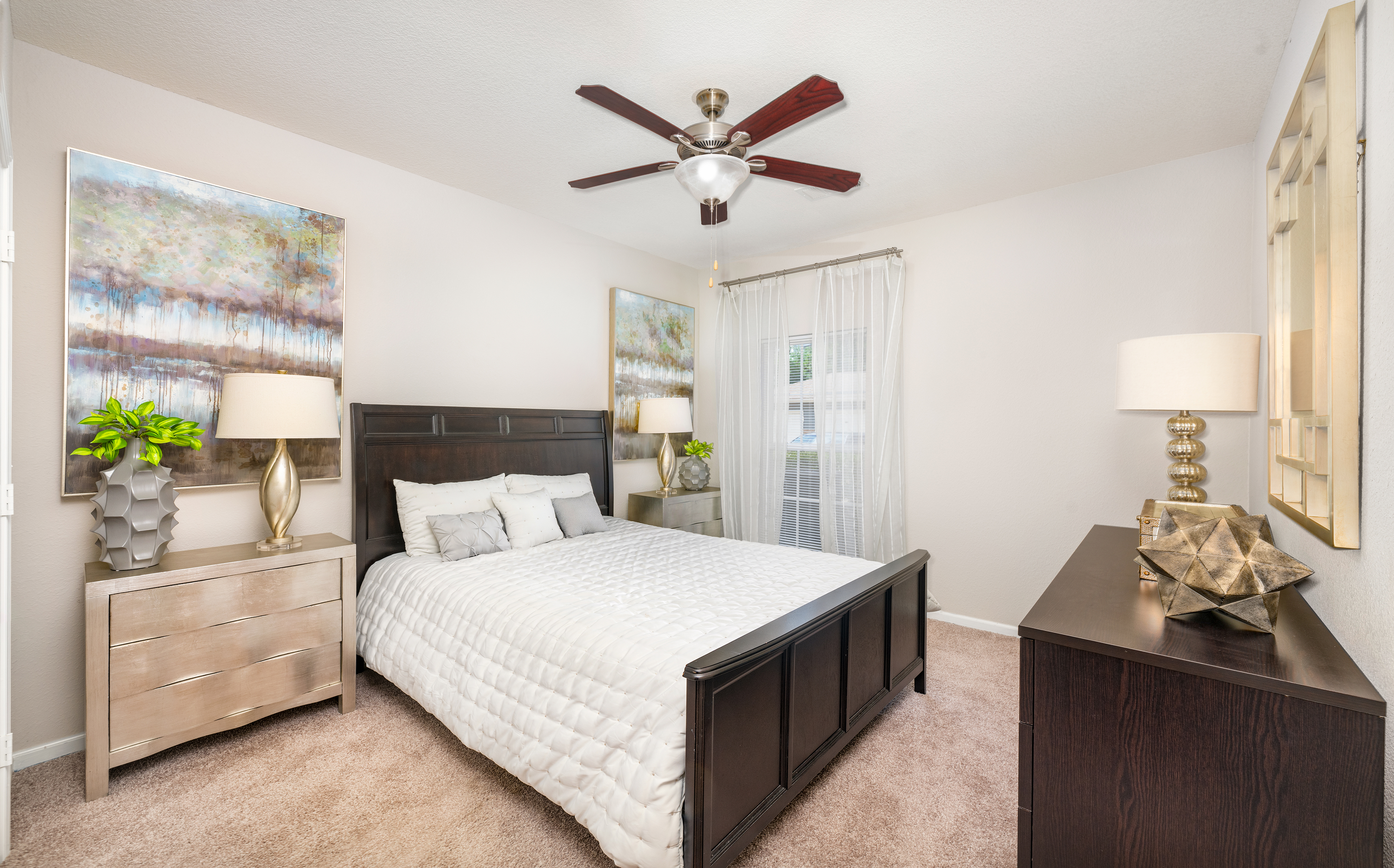 Bedroom at MAA Indian Lake luxury apartment homes in Hendersonville, TN