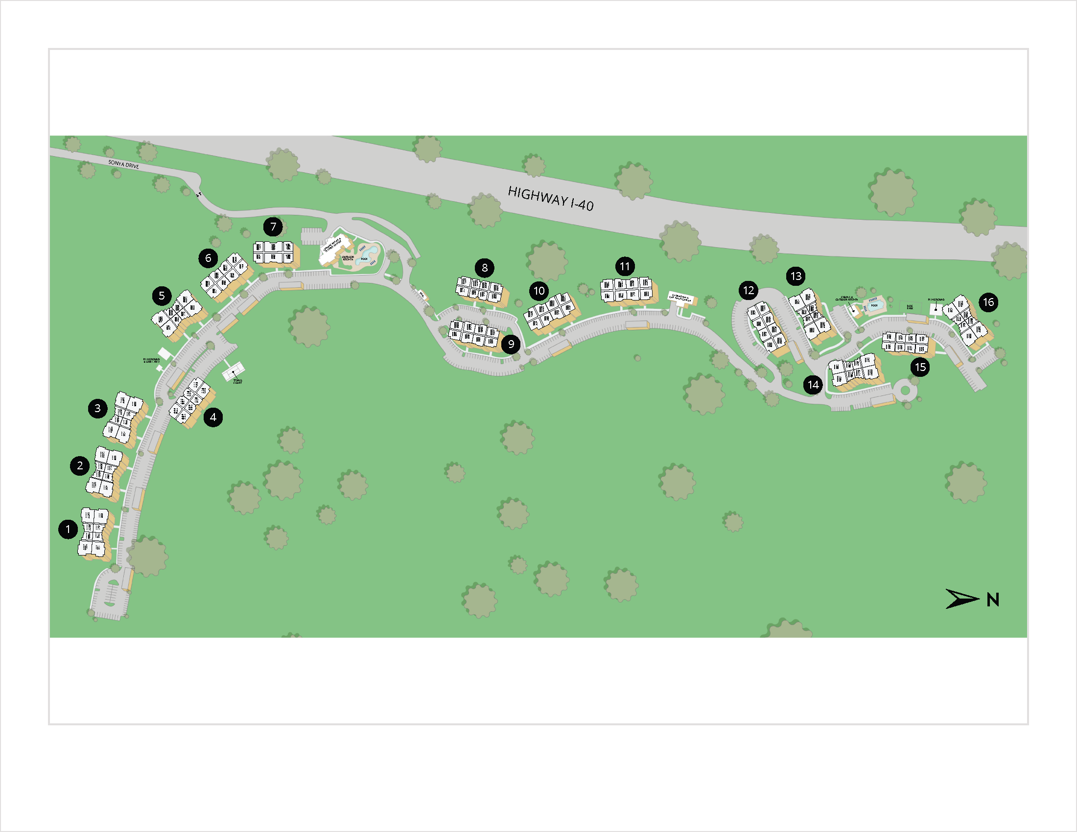 Property map of MAA Nashville West luxury apartments in Nashville, TN