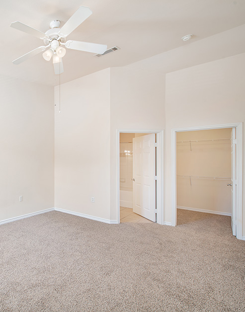 Bedroom at MAA Canyon Creek luxury apartment homes in Austin, TX