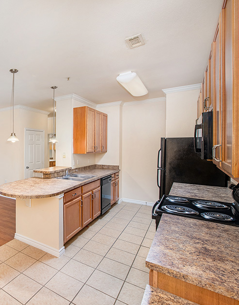 Kitchen at MAA Canyon Creek luxury apartment homes in Austin, TX