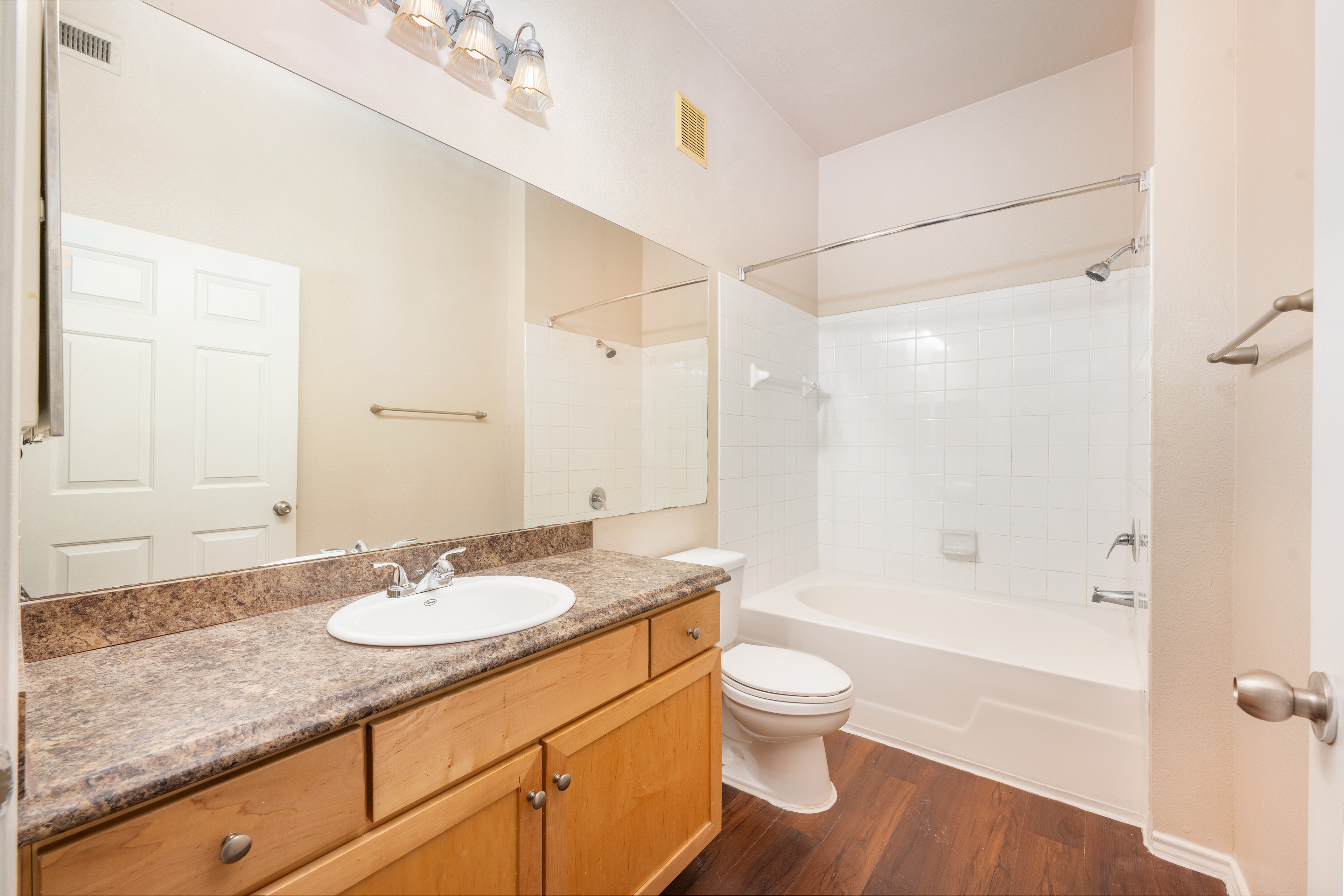 Bathroom at MAA Canyon Pointe luxury apartment homes in Austin, TX