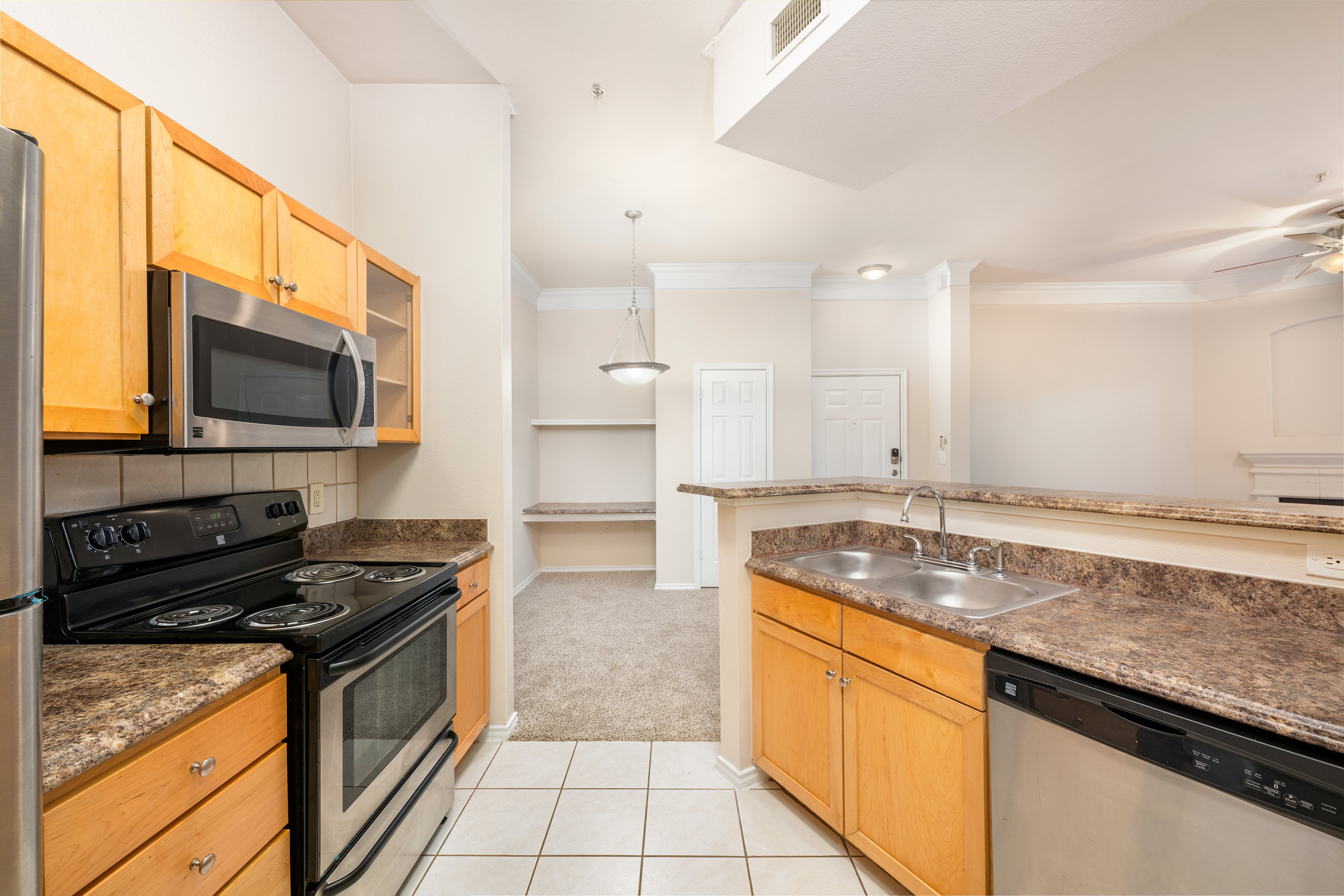 Kitchen at MAA Canyon Pointe luxury apartment homes in Austin, TX