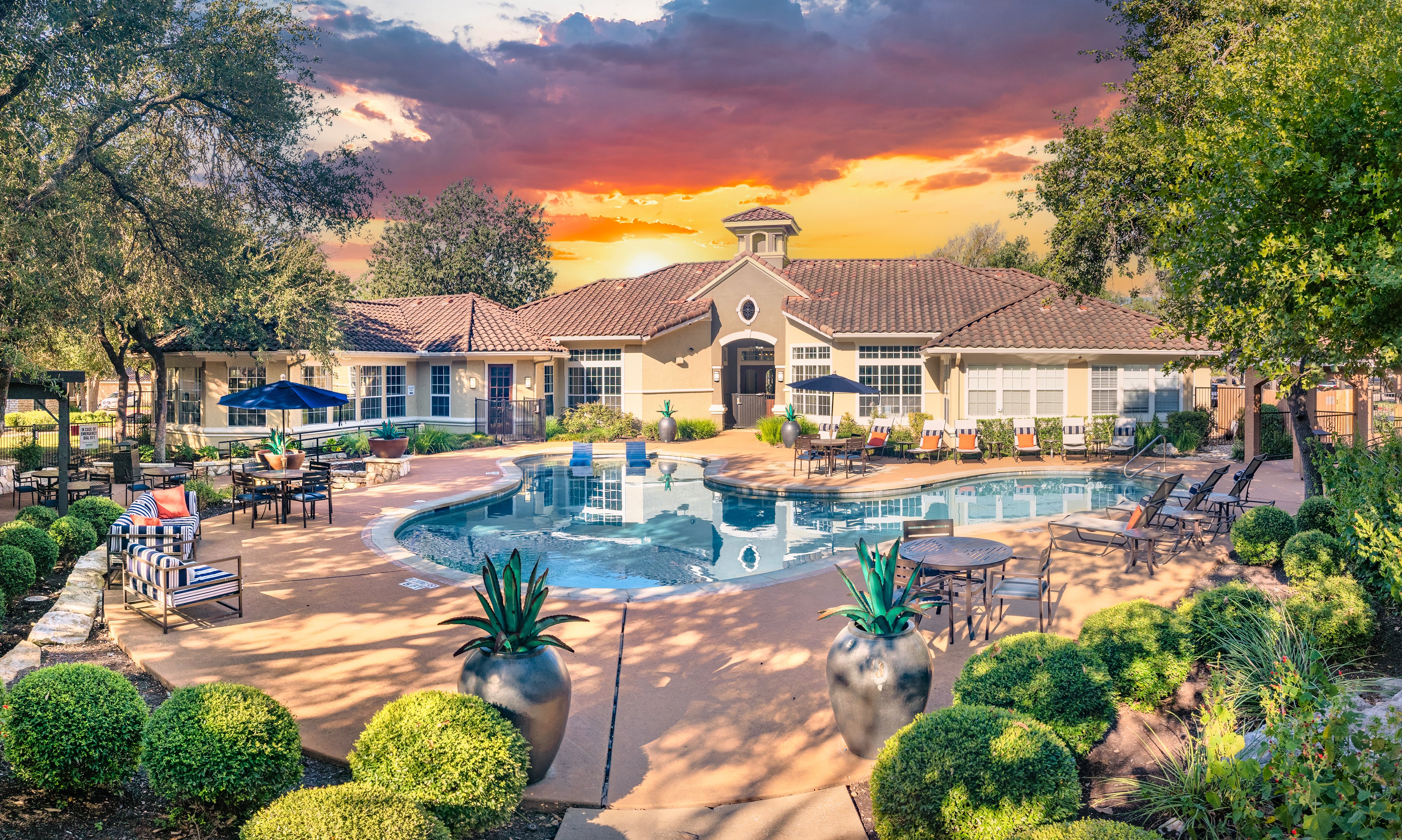 Pool at MAA Canyon Pointe luxury apartment homes in Austin, TX