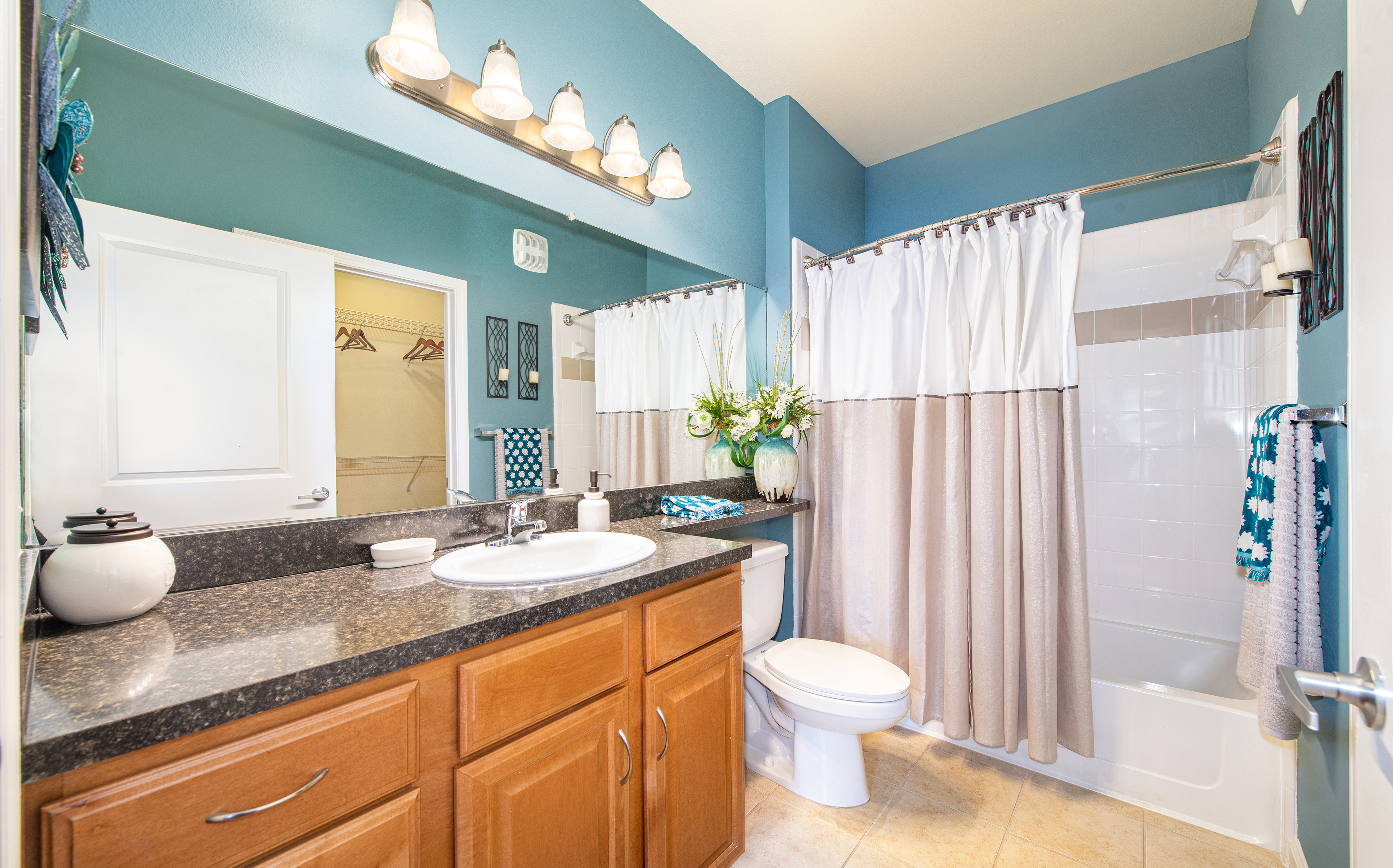 Bathroom at MAA Double Creek luxury apartment homes in Austin, TX
