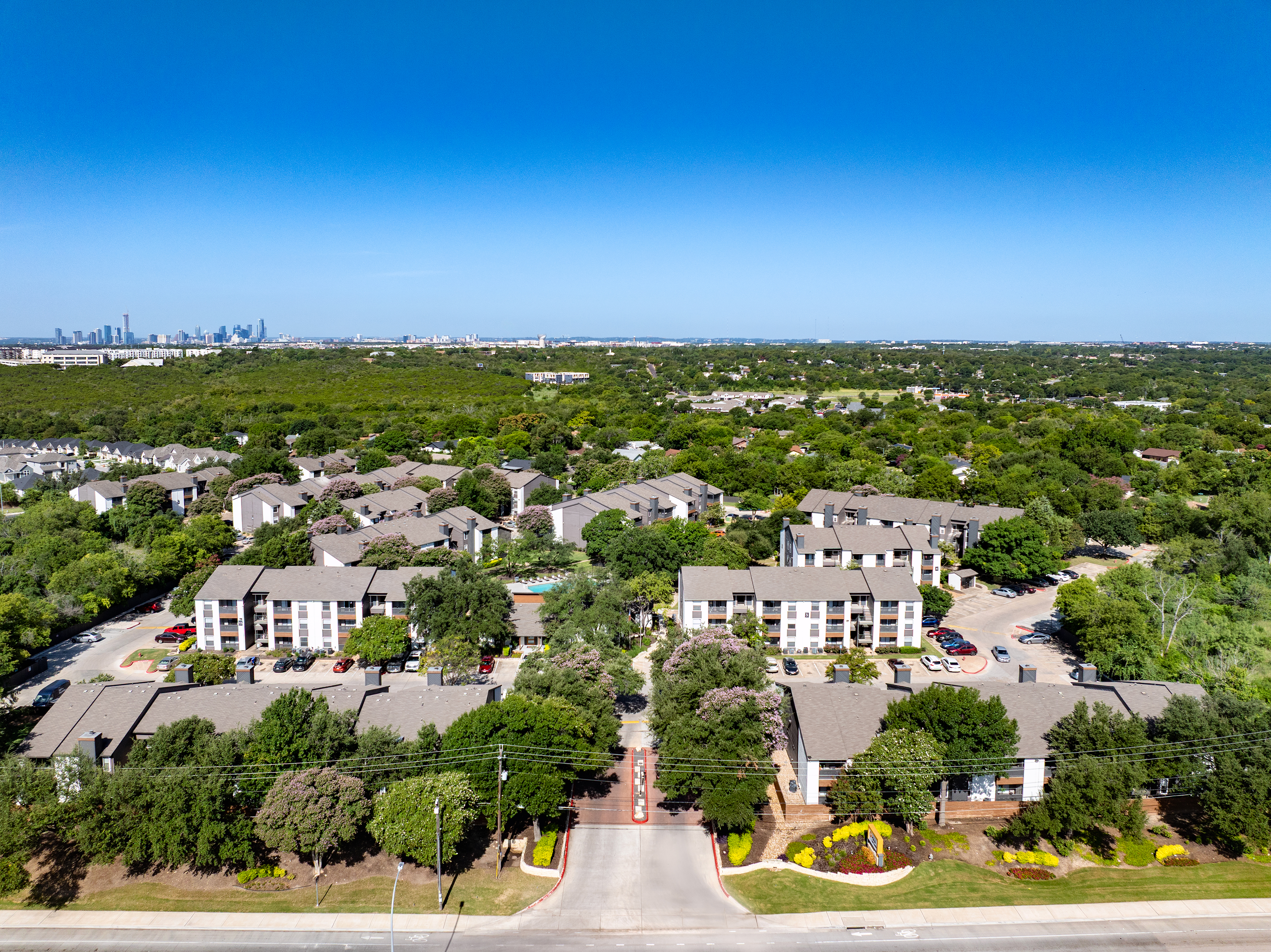Property Aerial -  at MAA East Austin luxury apartment homes in Austin, TX