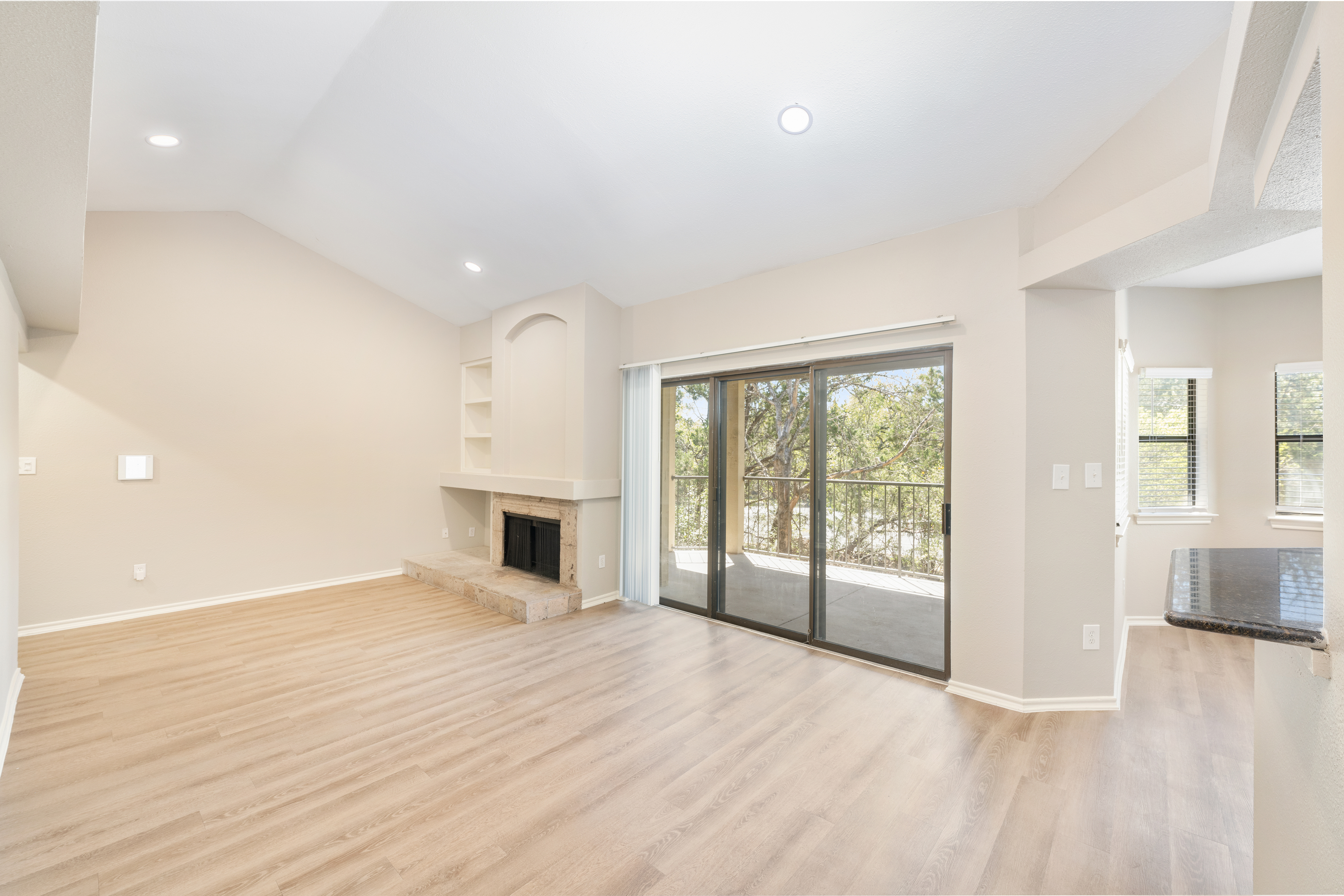 Living room at MAA Park Mesa luxury apartment homes in Austin, TX