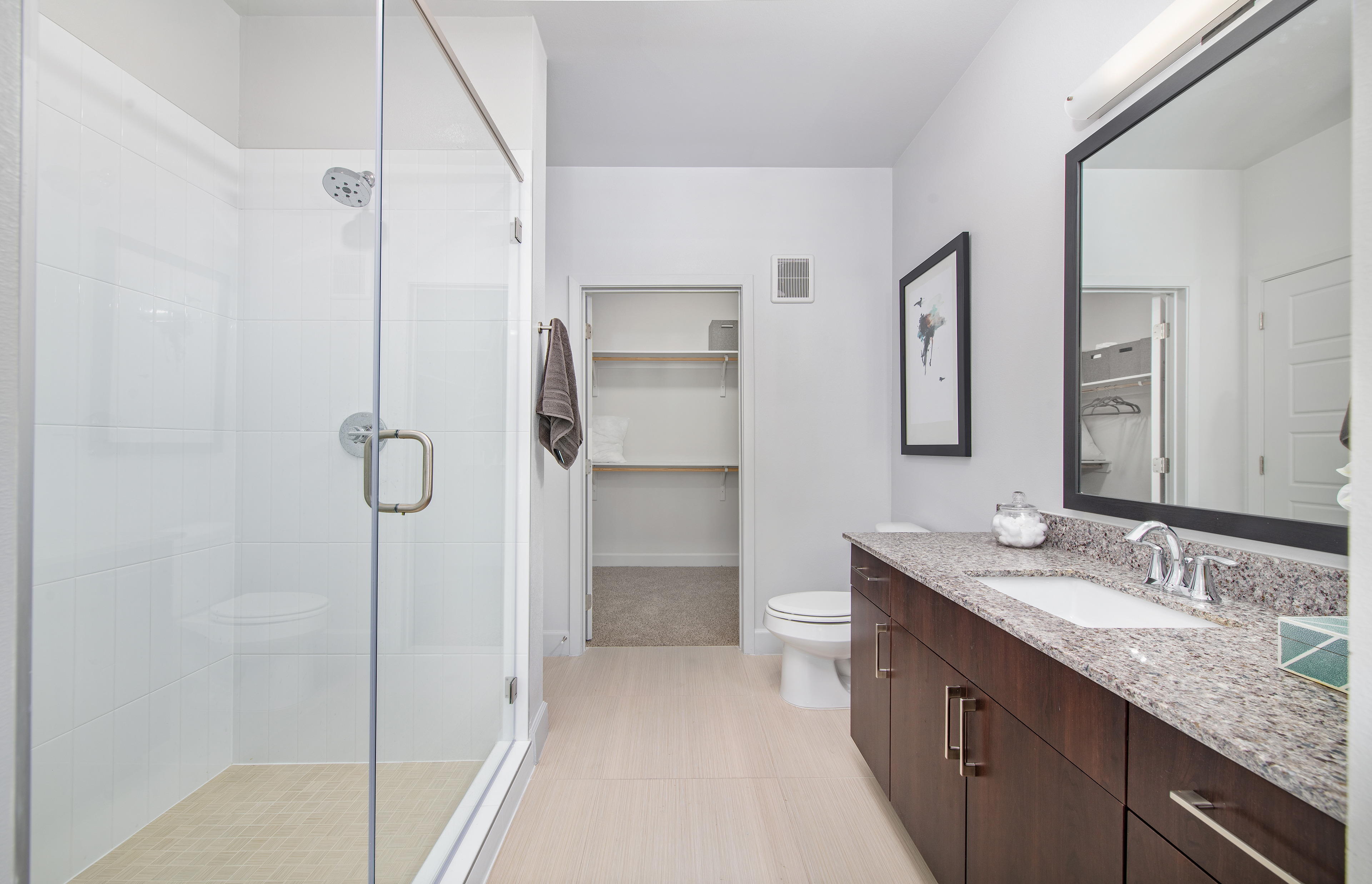 Bathroom at MAA South Lamar luxury apartment homes in Austin, TX