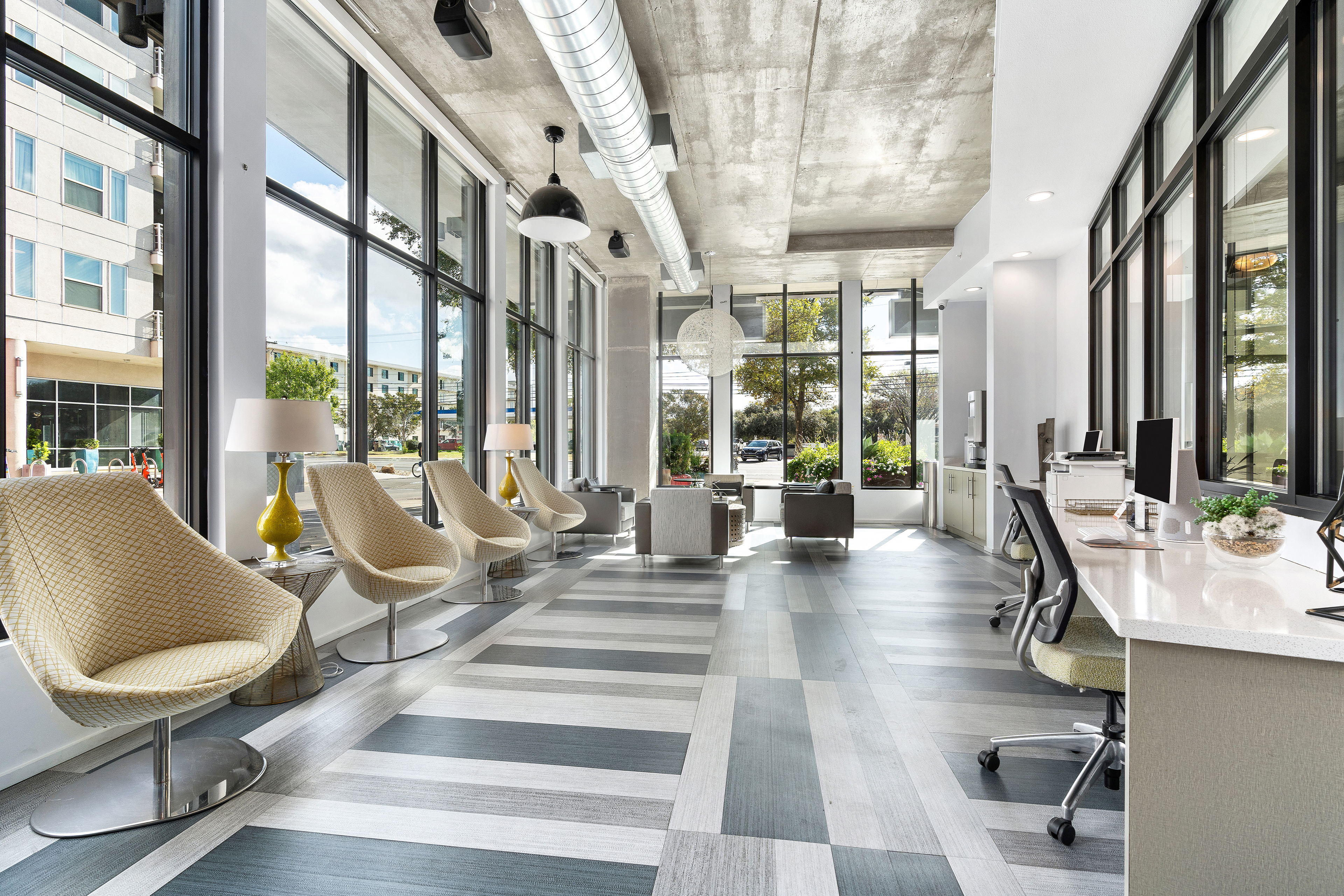 Business center at MAA South Lamar luxury apartment homes in Austin, TX