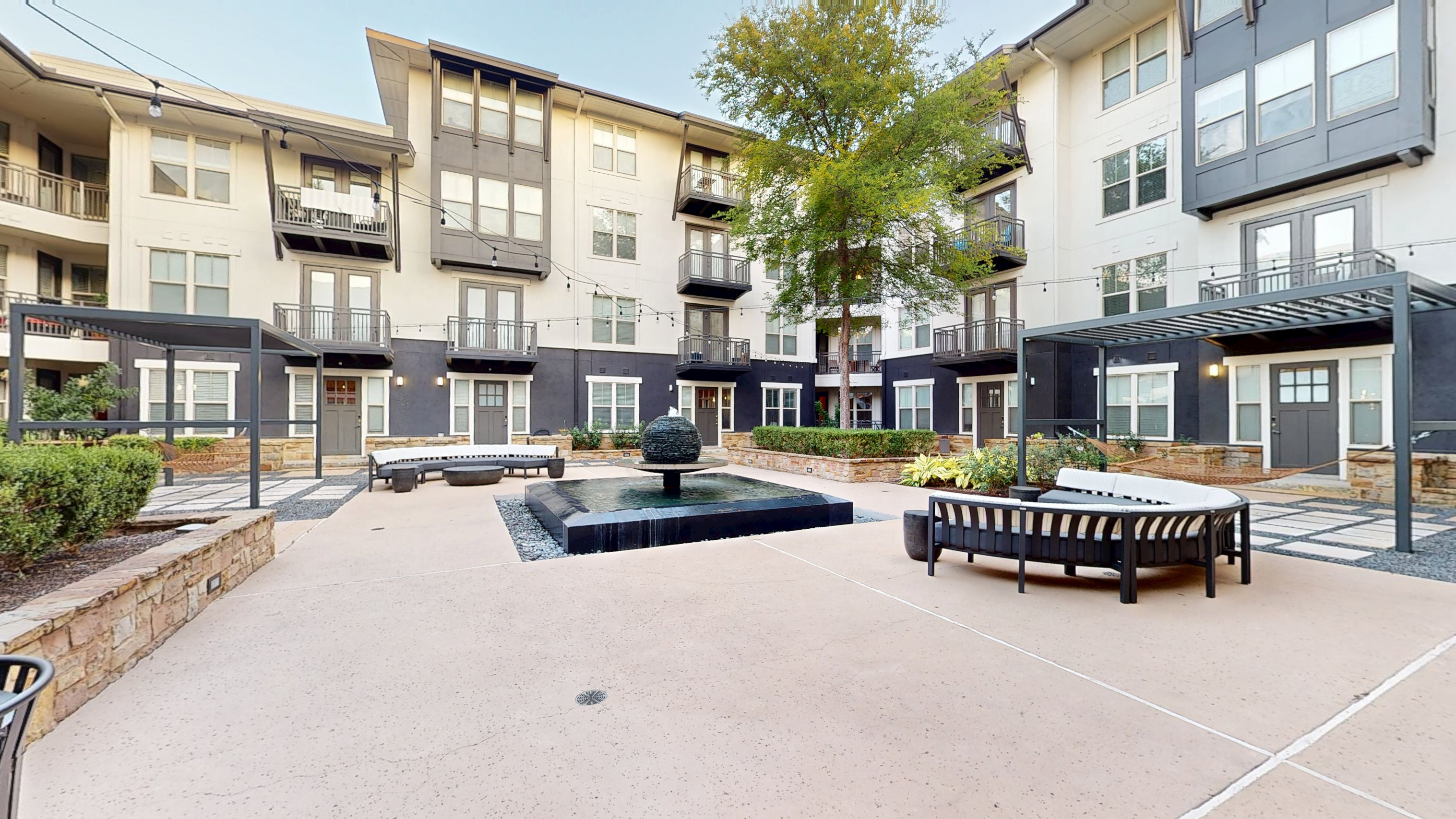 Fountain and Hammock Courtyard