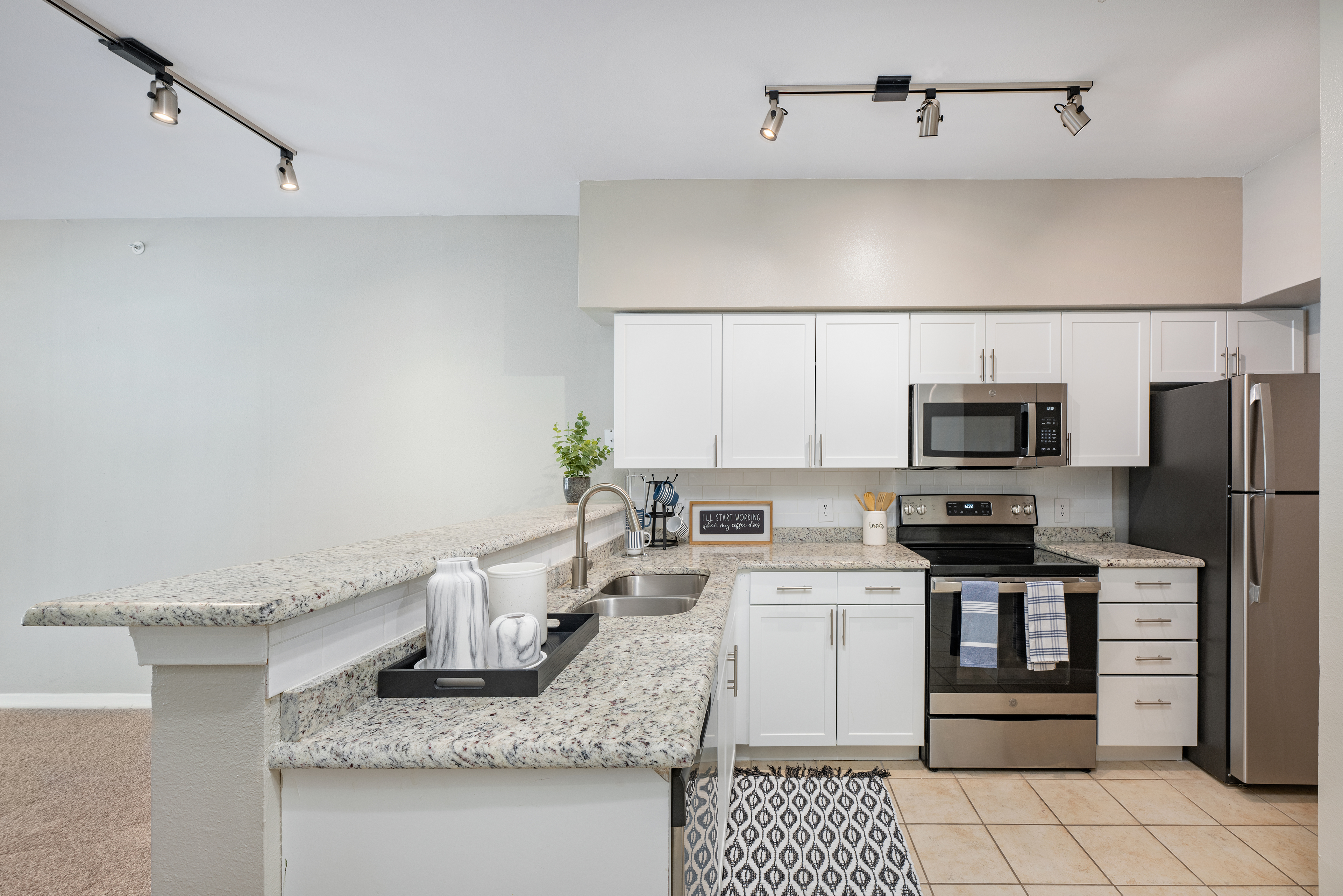 Kitchen at MAA Addison Circle luxury apartment homes in Addison, TX